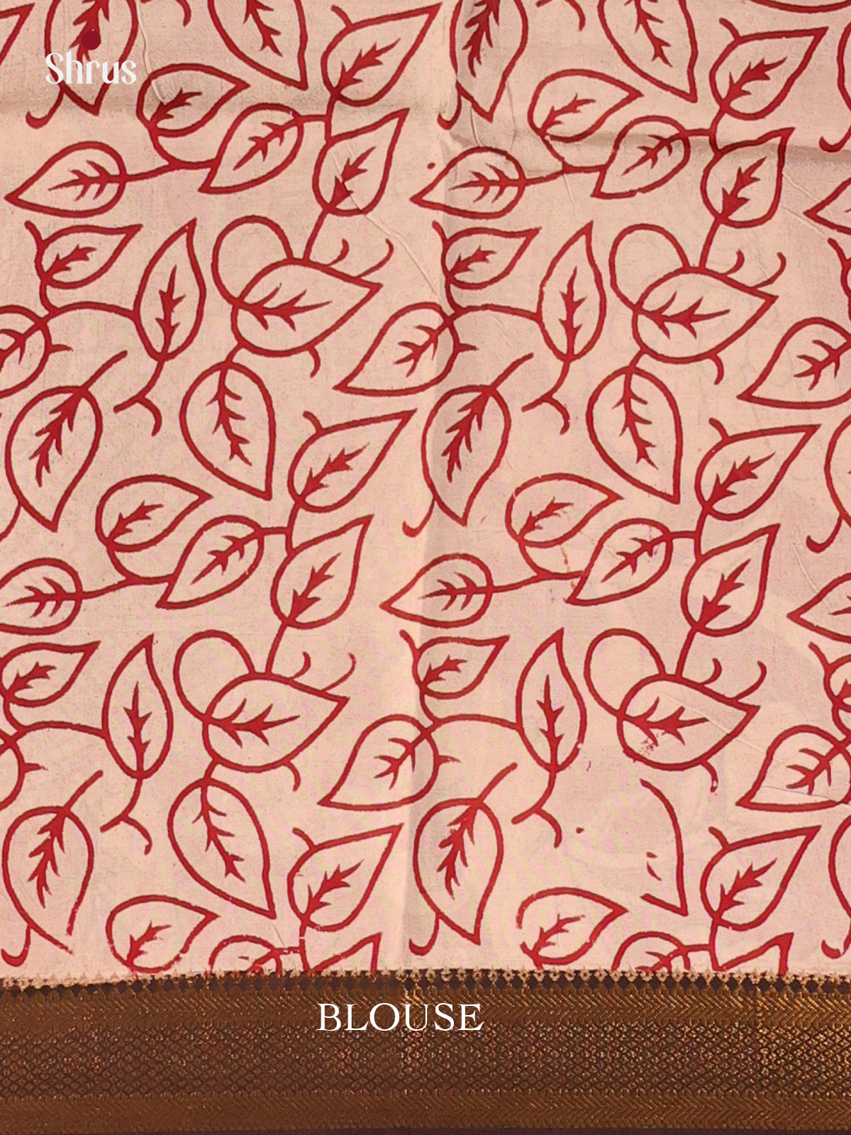 Red & Cream - Mangalagiri silkcotton Saree - Shop on Shrus.com