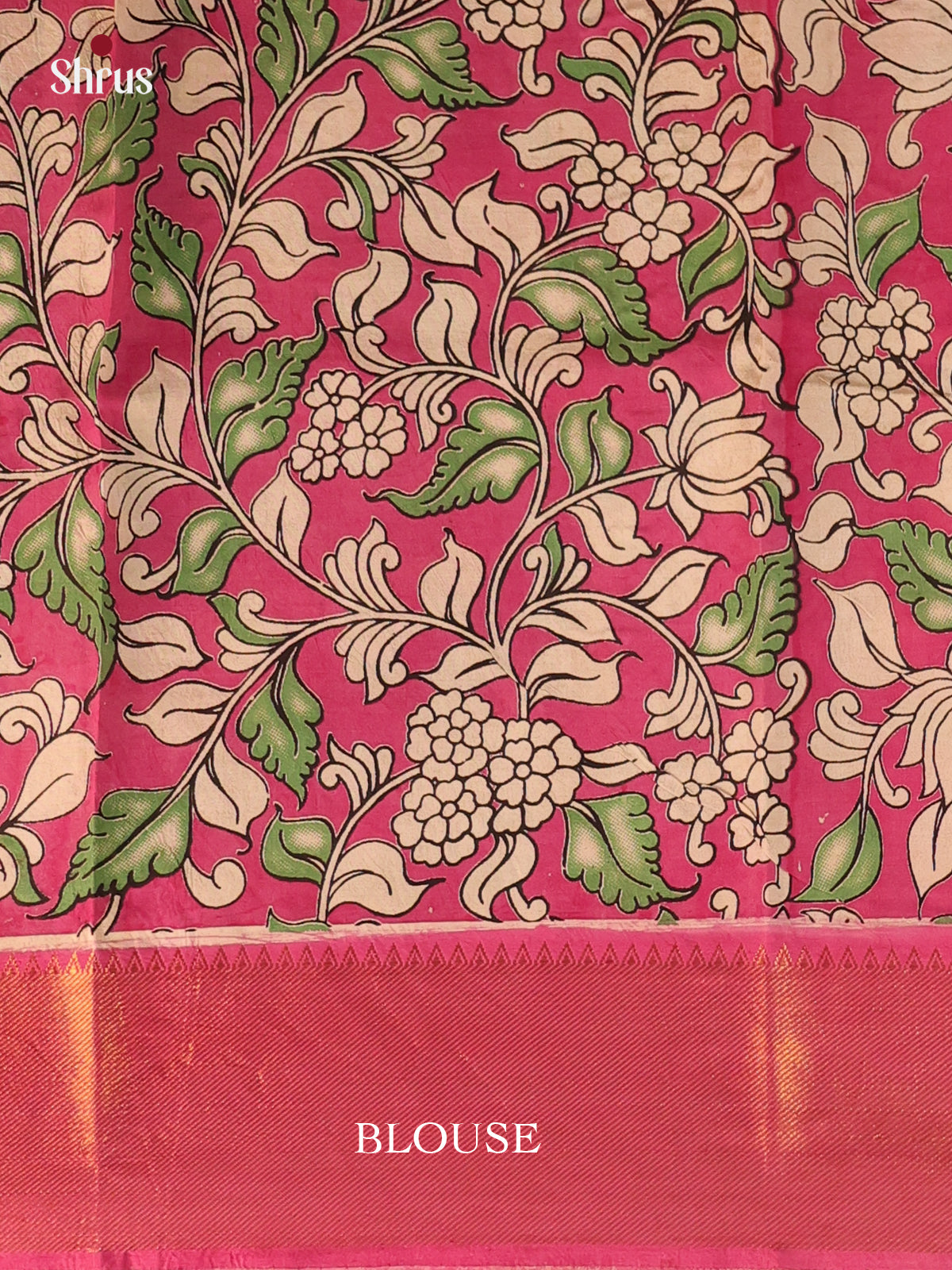 Green & Pink - Mangalagiri silkcotton Saree - Shop on Shrus.com