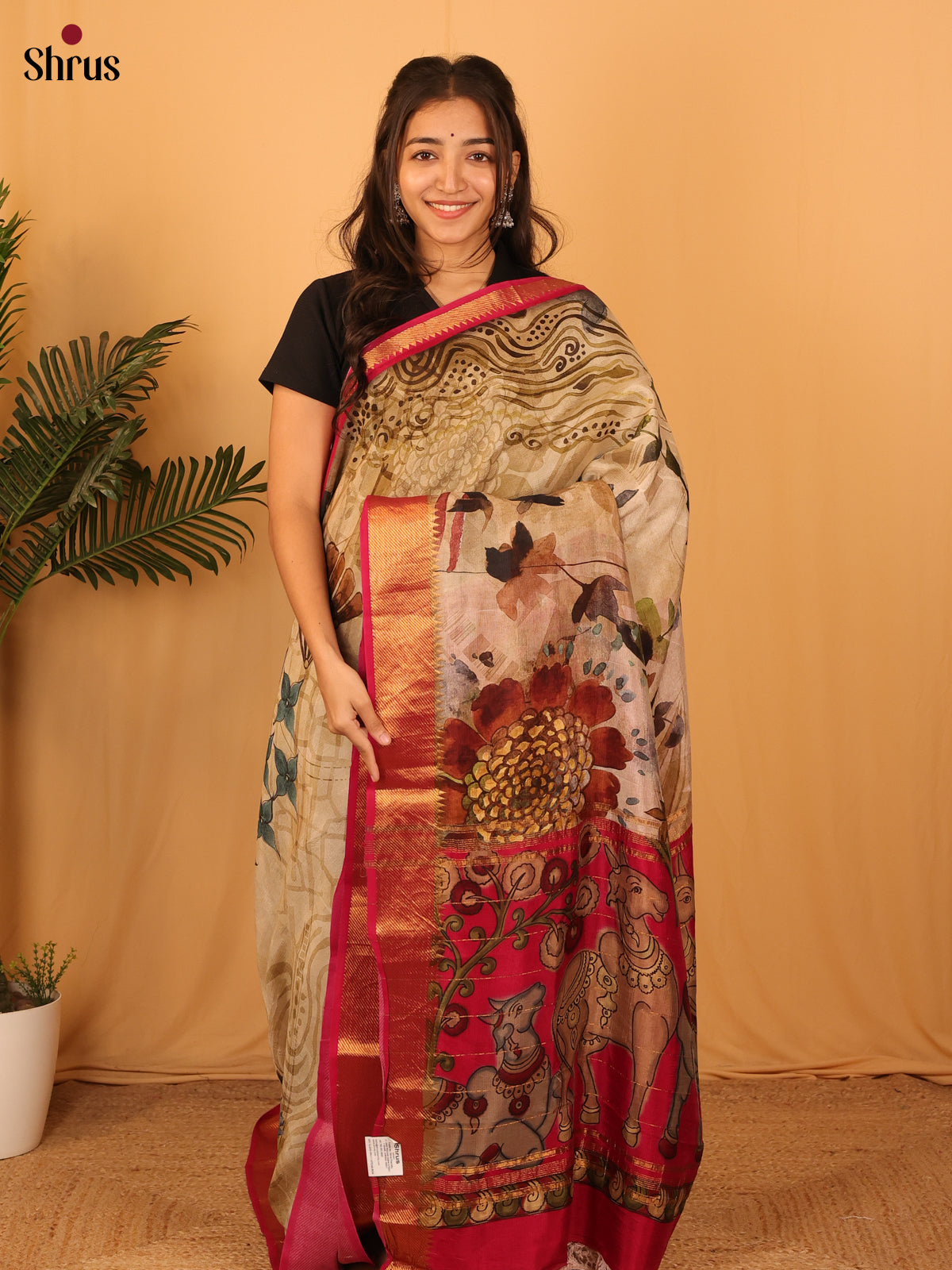 DAS04206 - Mangalagiri silkcotton Saree - Shop on Shrus.com