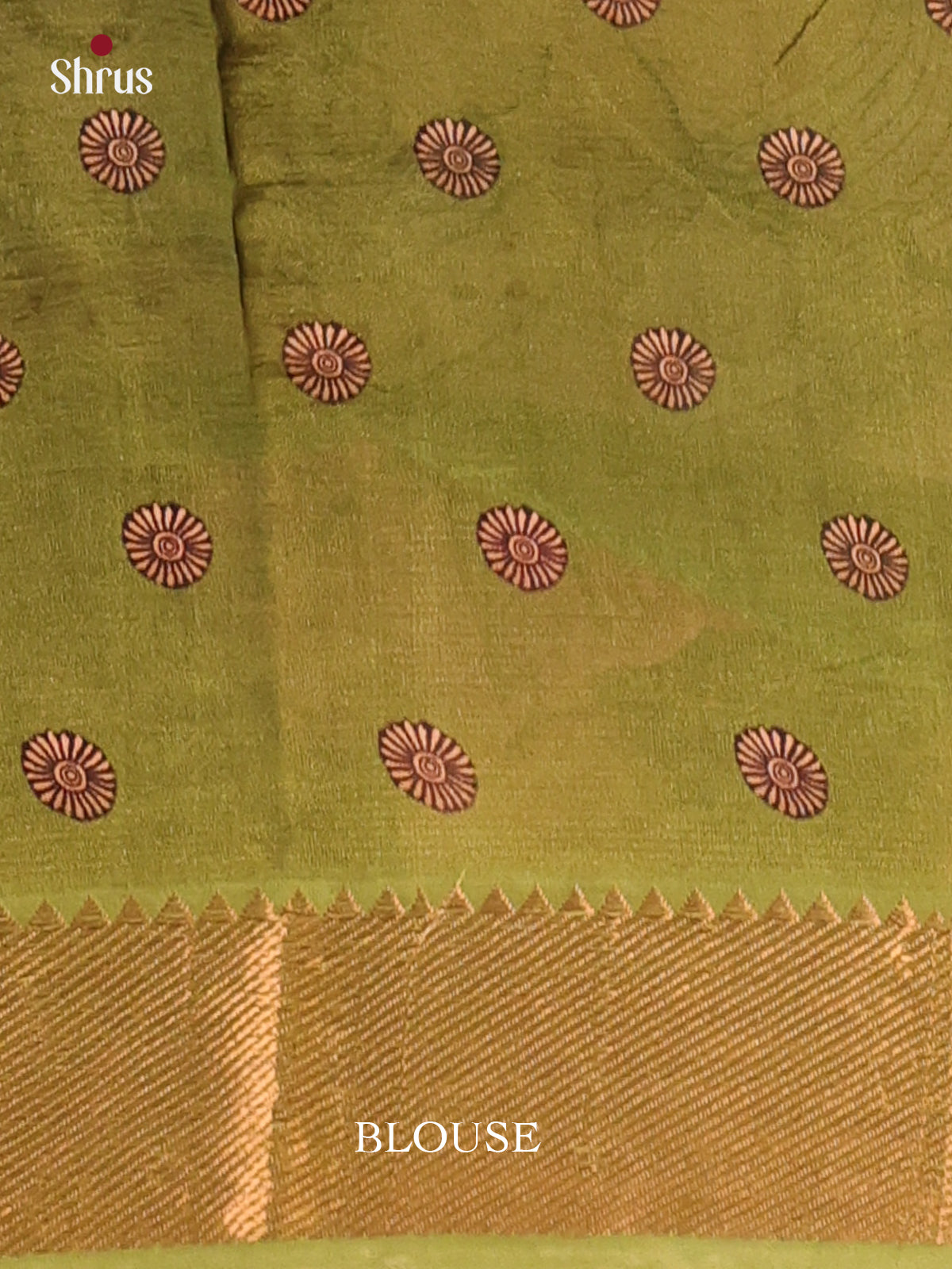 Pastel Green & Green - Digital Printed Mangalagiri silkcotton Saree - Shop on Shrus.com