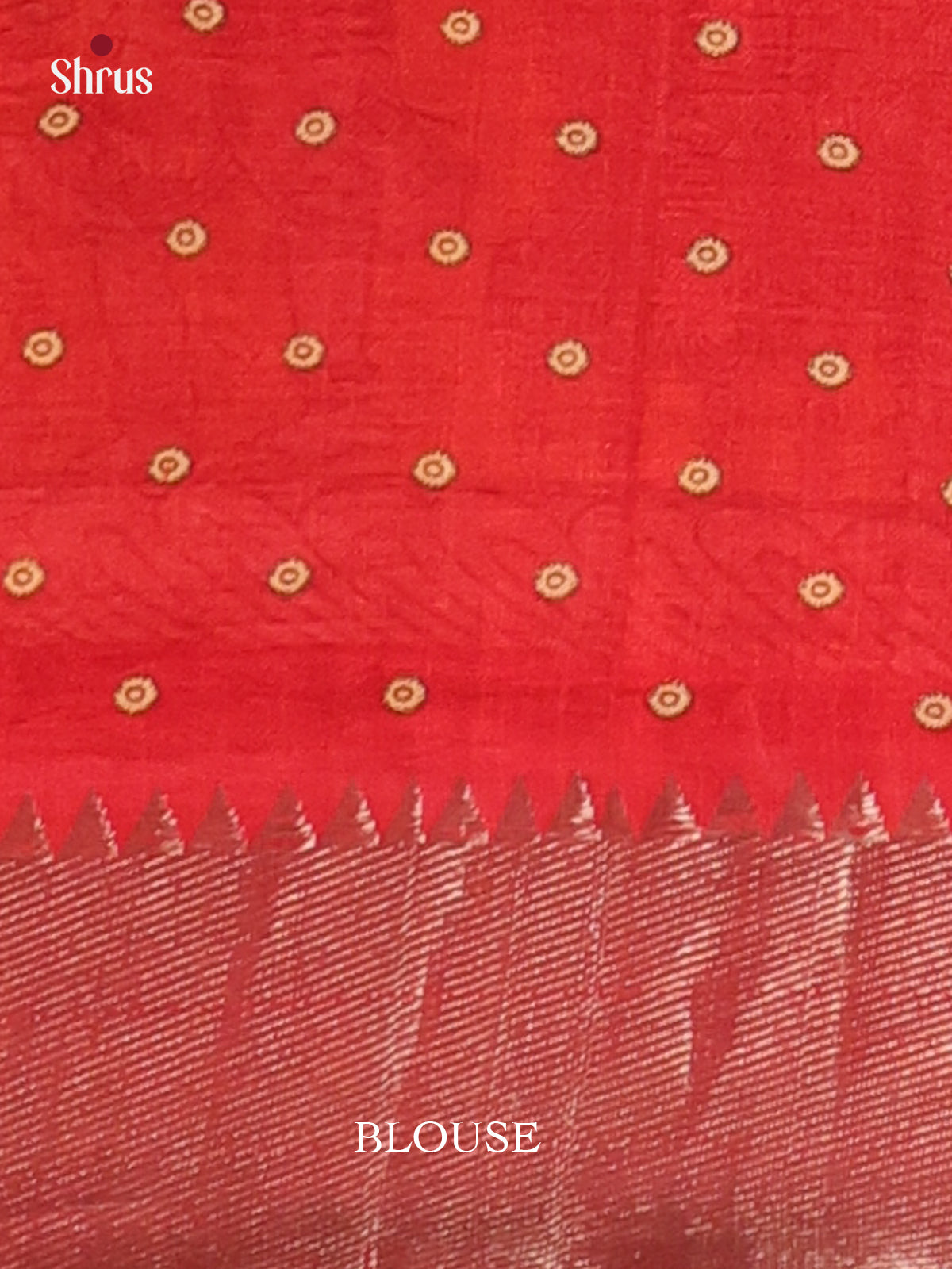 Black & Red - Digital Printed Mangalagiri silkcotton Saree - Shop on Shrus.com