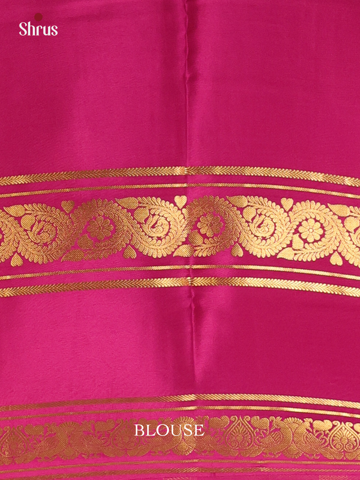 Blue & Purple - Mysore Silk Saree - Shop on Shrus.com