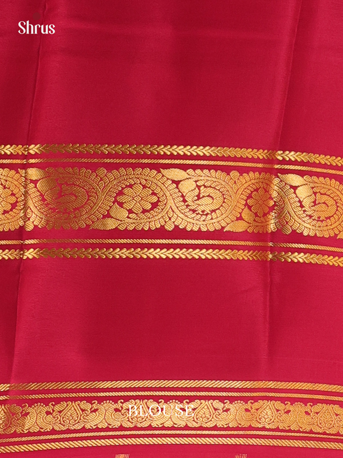 Blue & Maroon- Mysore Silk Saree - Shop on Shrus.com