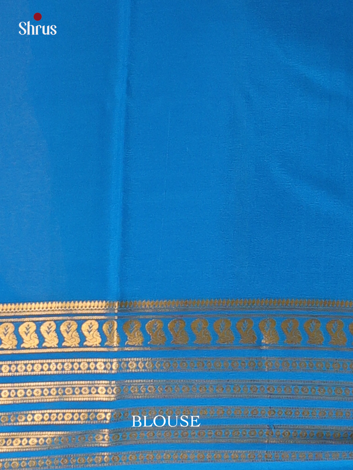 Blue & Teal - Mysore Silk Saree - Shop on Shrus.com