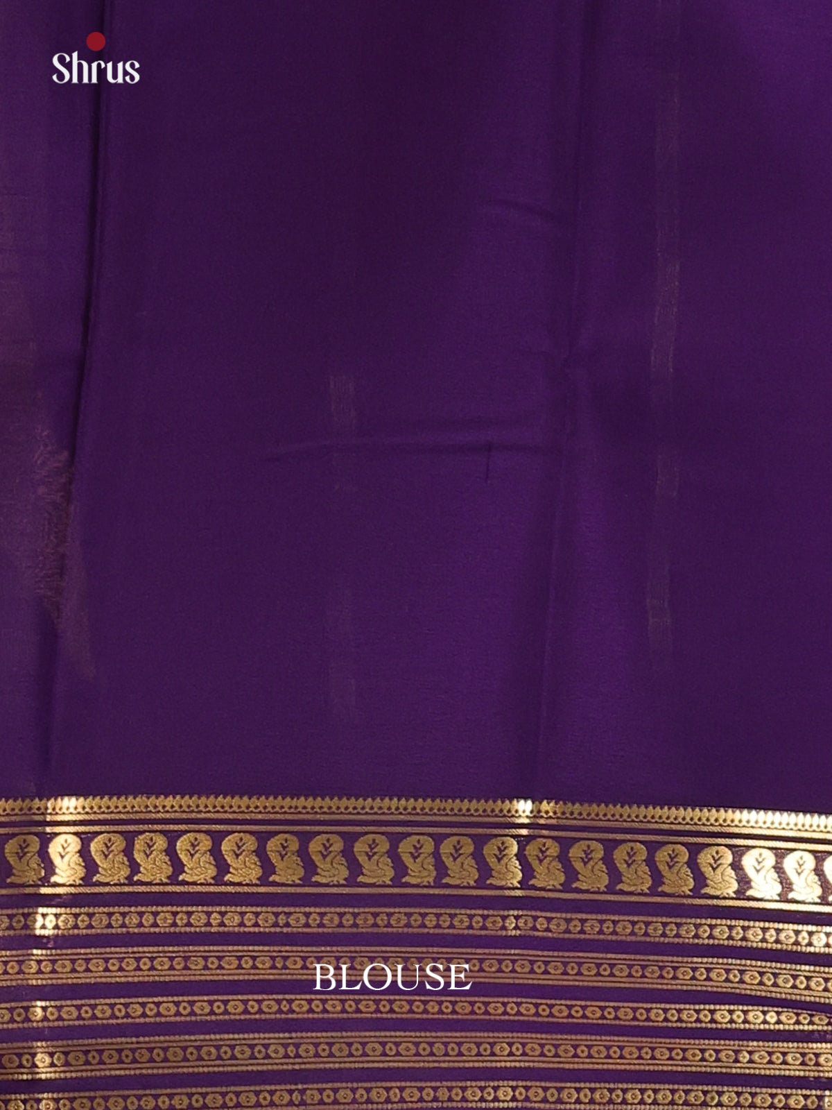 Reddish Pink & Violet - Mysore Silk Saree - Shop on Shrus.com