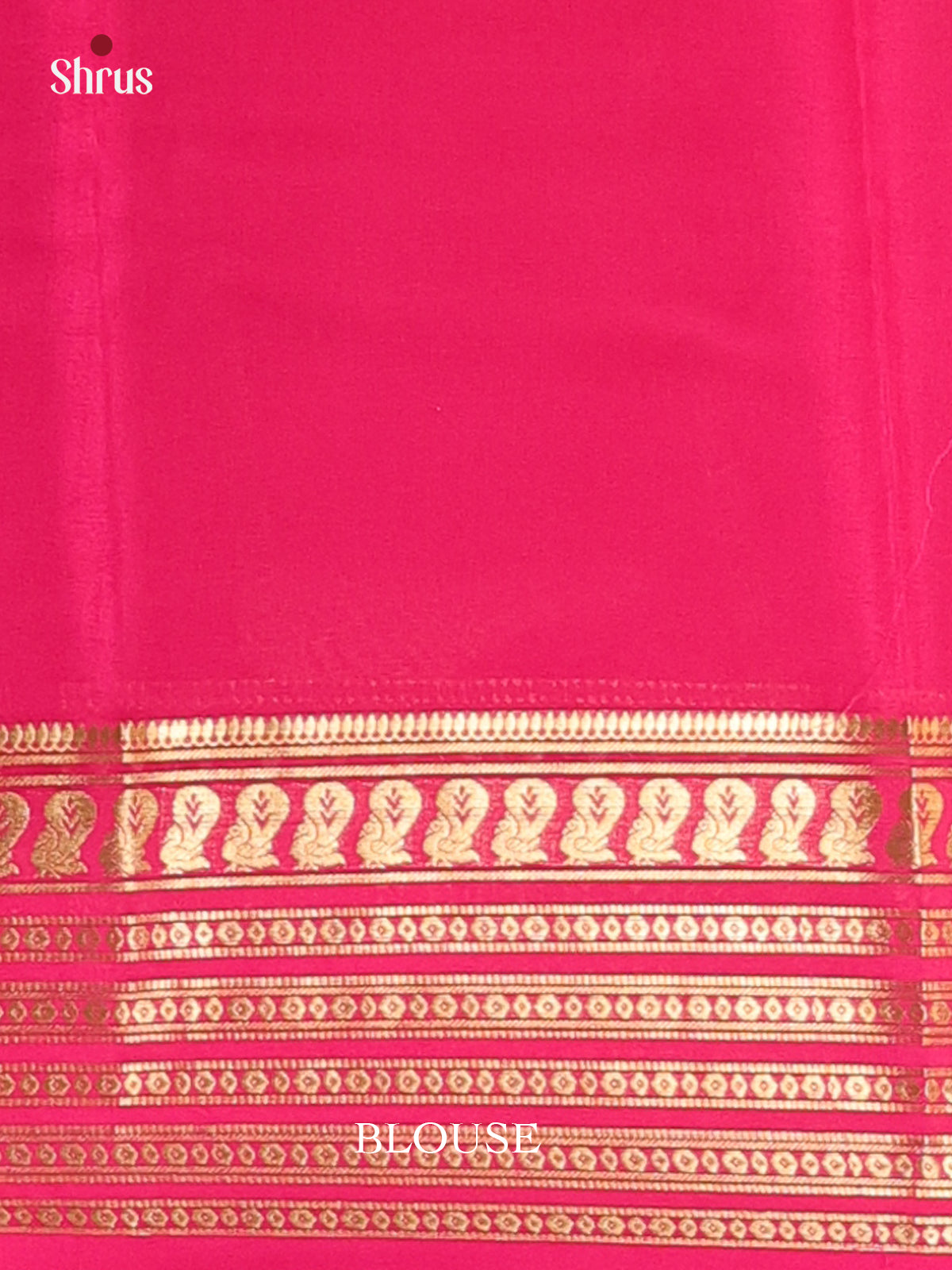 Cream & Pink - Mysore Silk Saree - Shop on Shrus.com