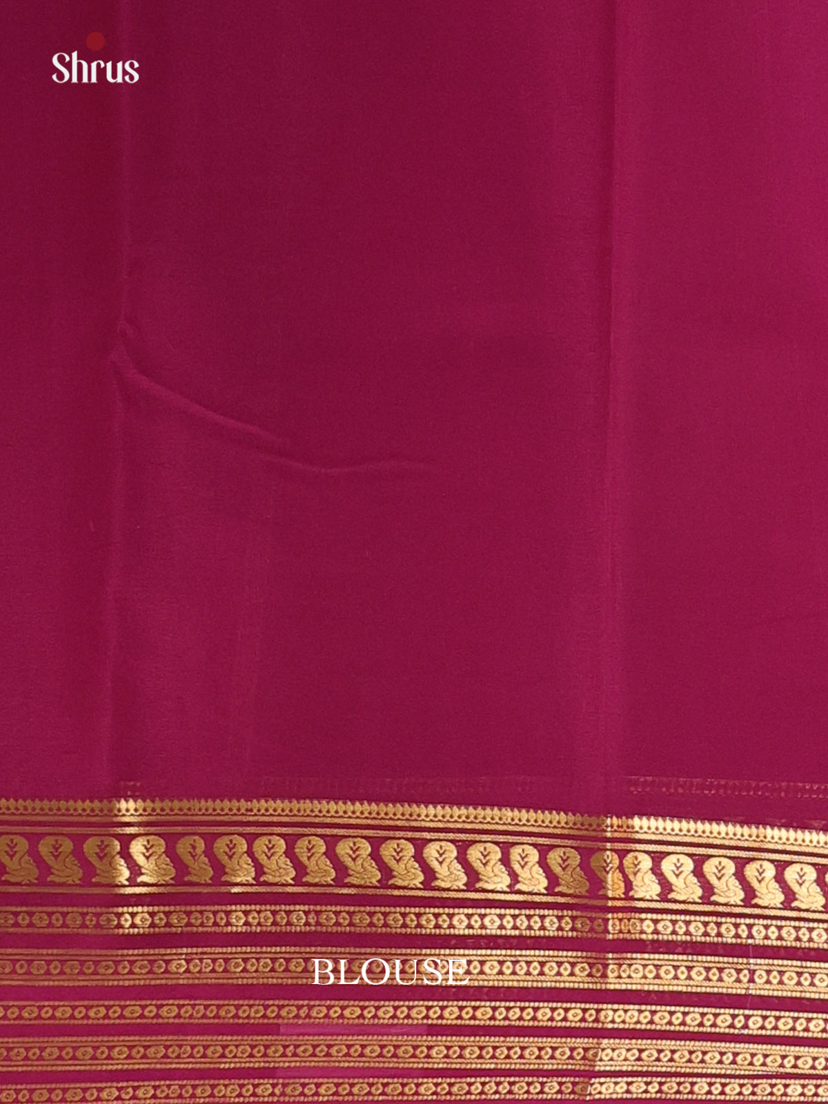 Blue & Maroon - Mysore Silk Saree - Shop on Shrus.com