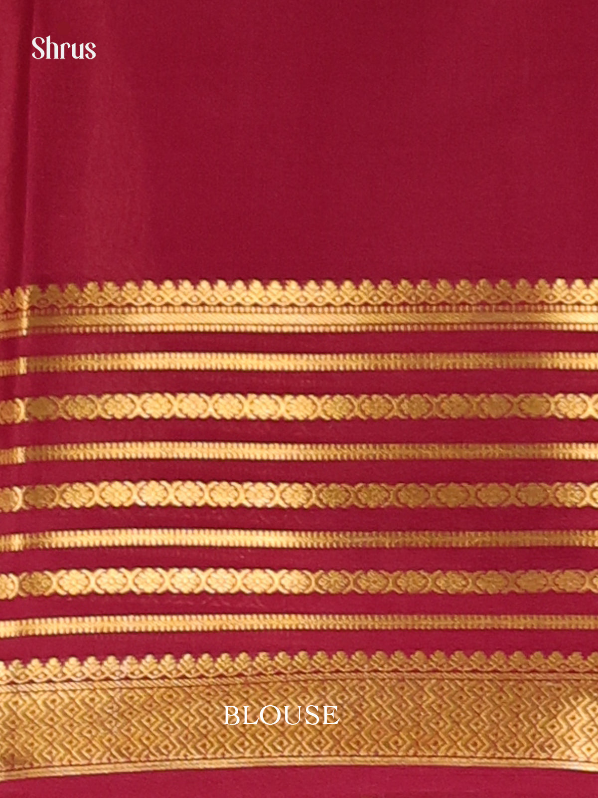 Pink & Maroon - Mysore Silk Saree - Shop on Shrus.com