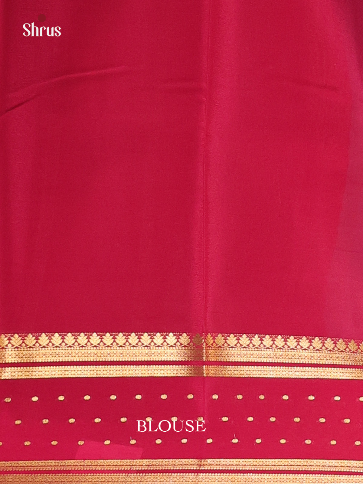 Blue & Maroon- Mysore Silk Saree - Shop on Shrus.com