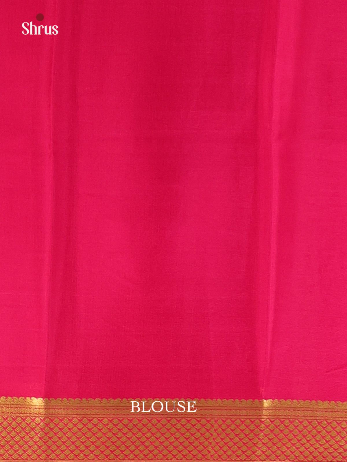 Reddish Pink(single Tone) - Mysore Silk Saree - Shop on Shrus.com