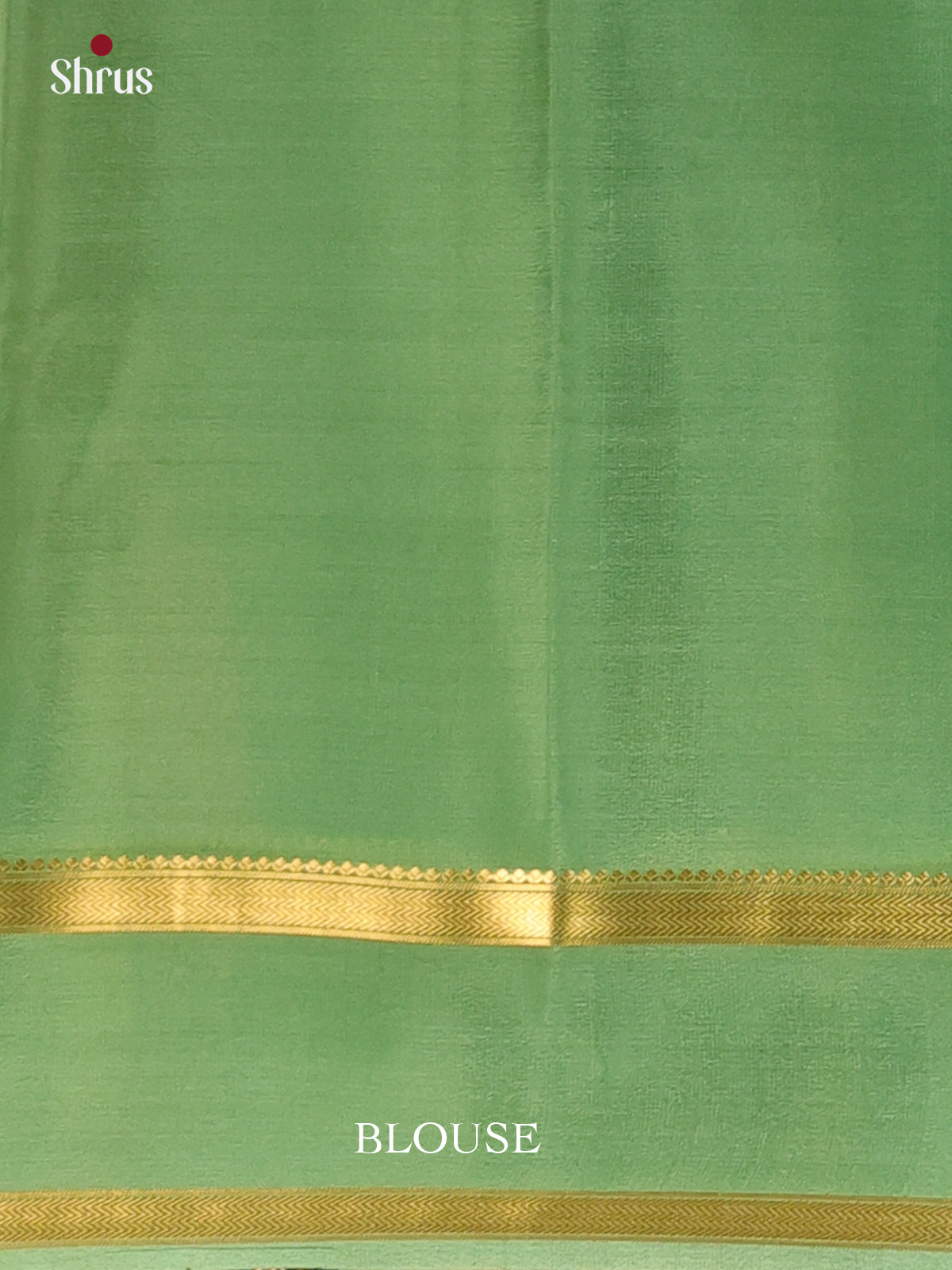 Lite Green & Green - Mysore Silk Saree - Shop on Shrus.com
