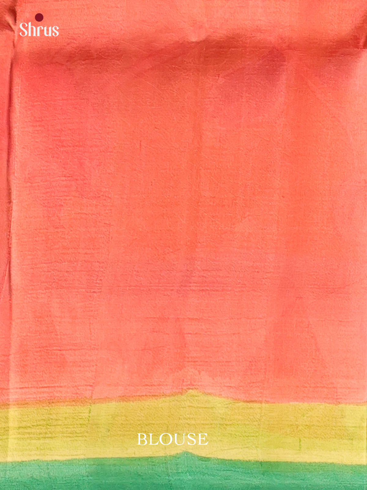 Peach & Green - Murshidabad Silk Saree - Shop on Shrus.com