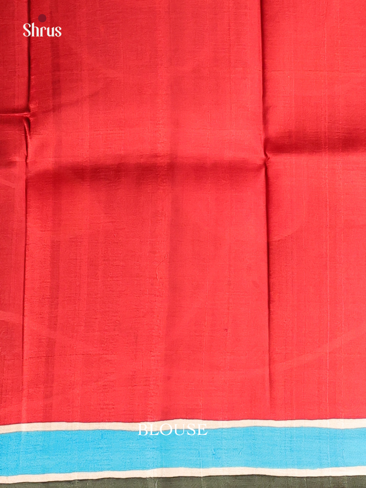 Blue & Red - Murshidabad Silk Saree-2