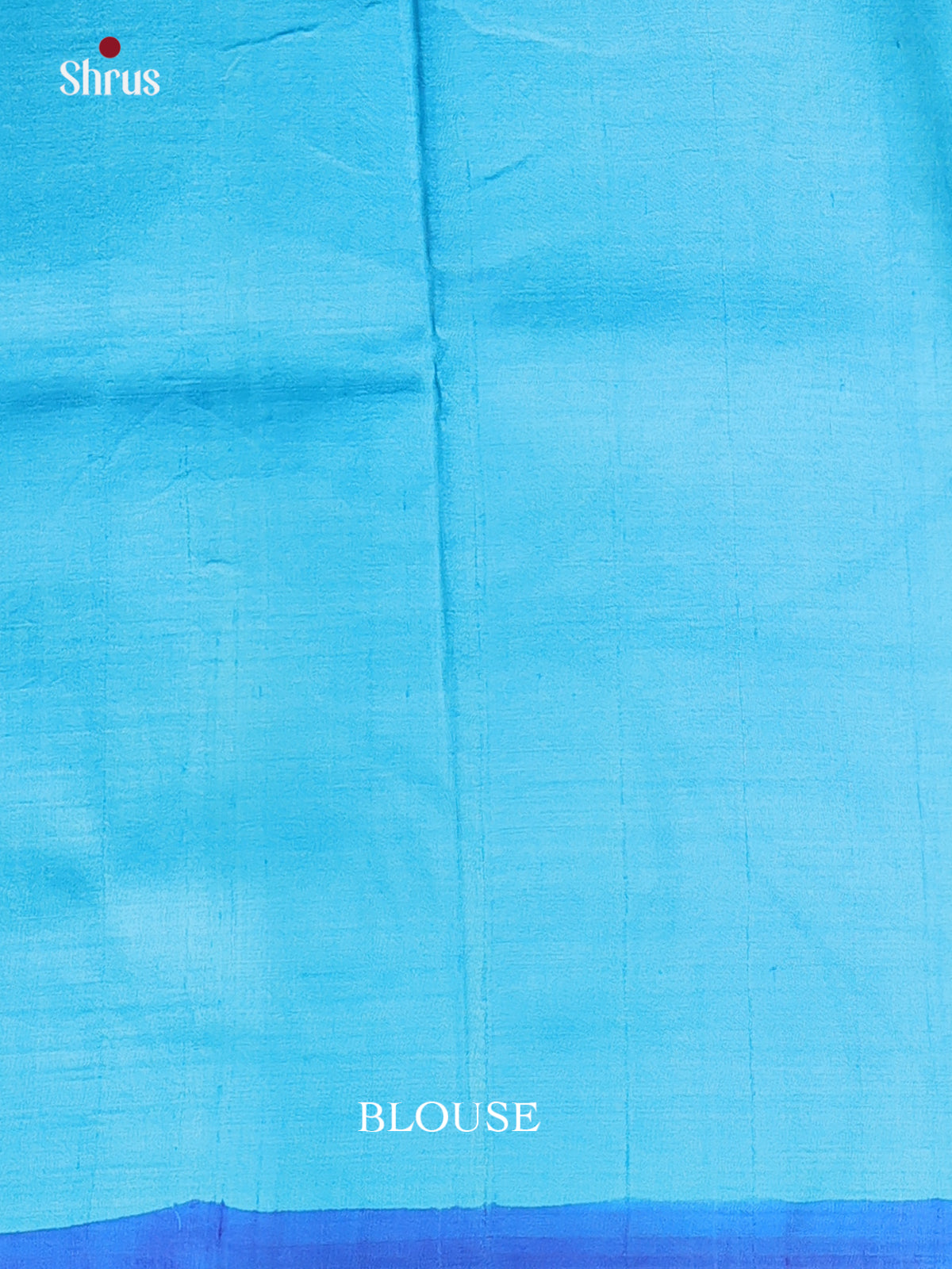 Blue & Cream - Murshidabad Silk Saree - Shop on Shrus.com