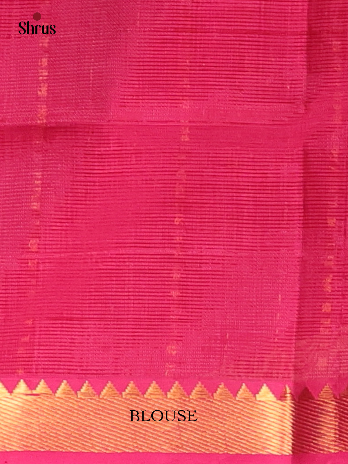 Pink(Single Tone) - Mangalagiri silkcotton Saree - Shop on Shrus.com