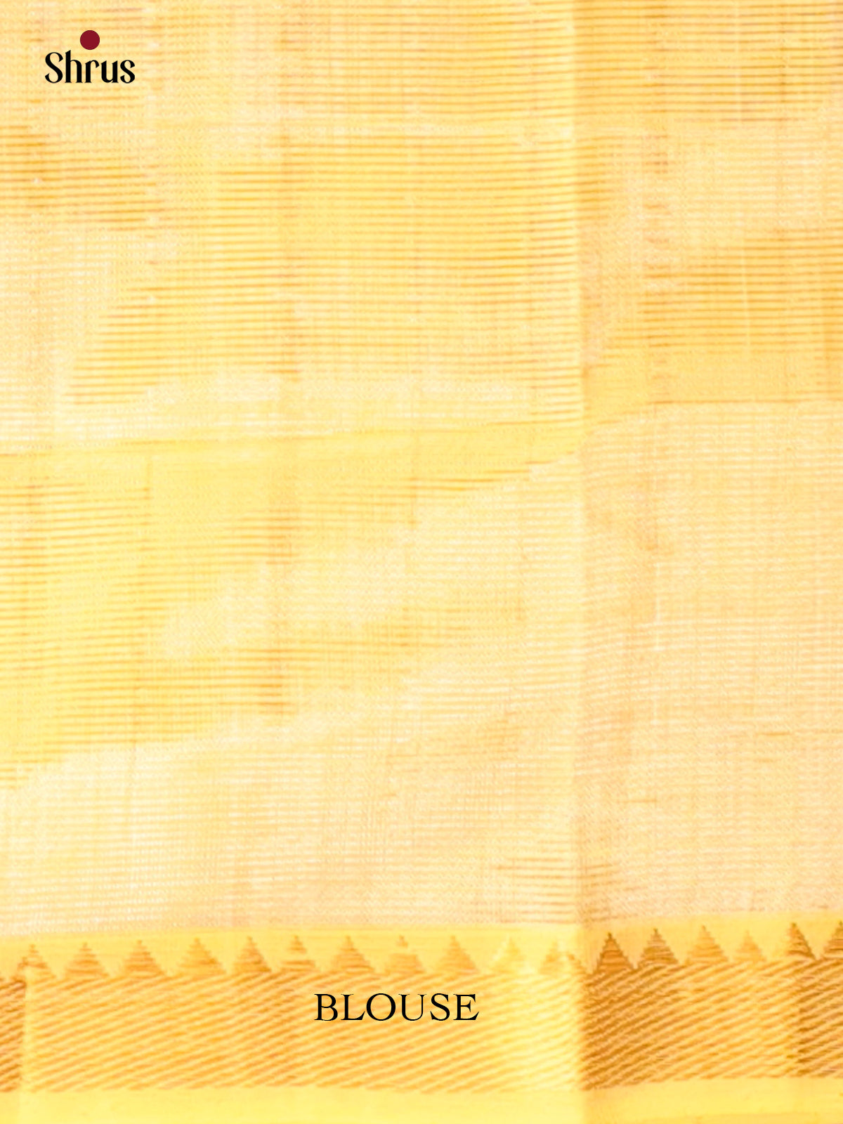 Lite Yellow Mangalagiri Silk Cotton Saree with Golden Zari Border -1