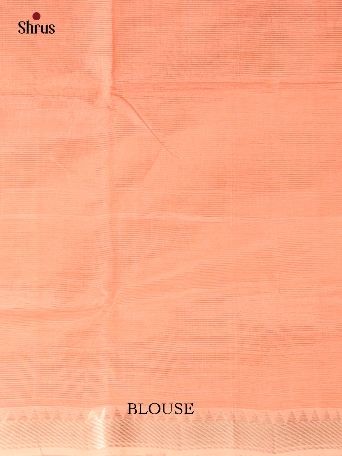 Peach(Single Tone) - Mangalagiri silkcotton Saree - Shop on Shrus.com