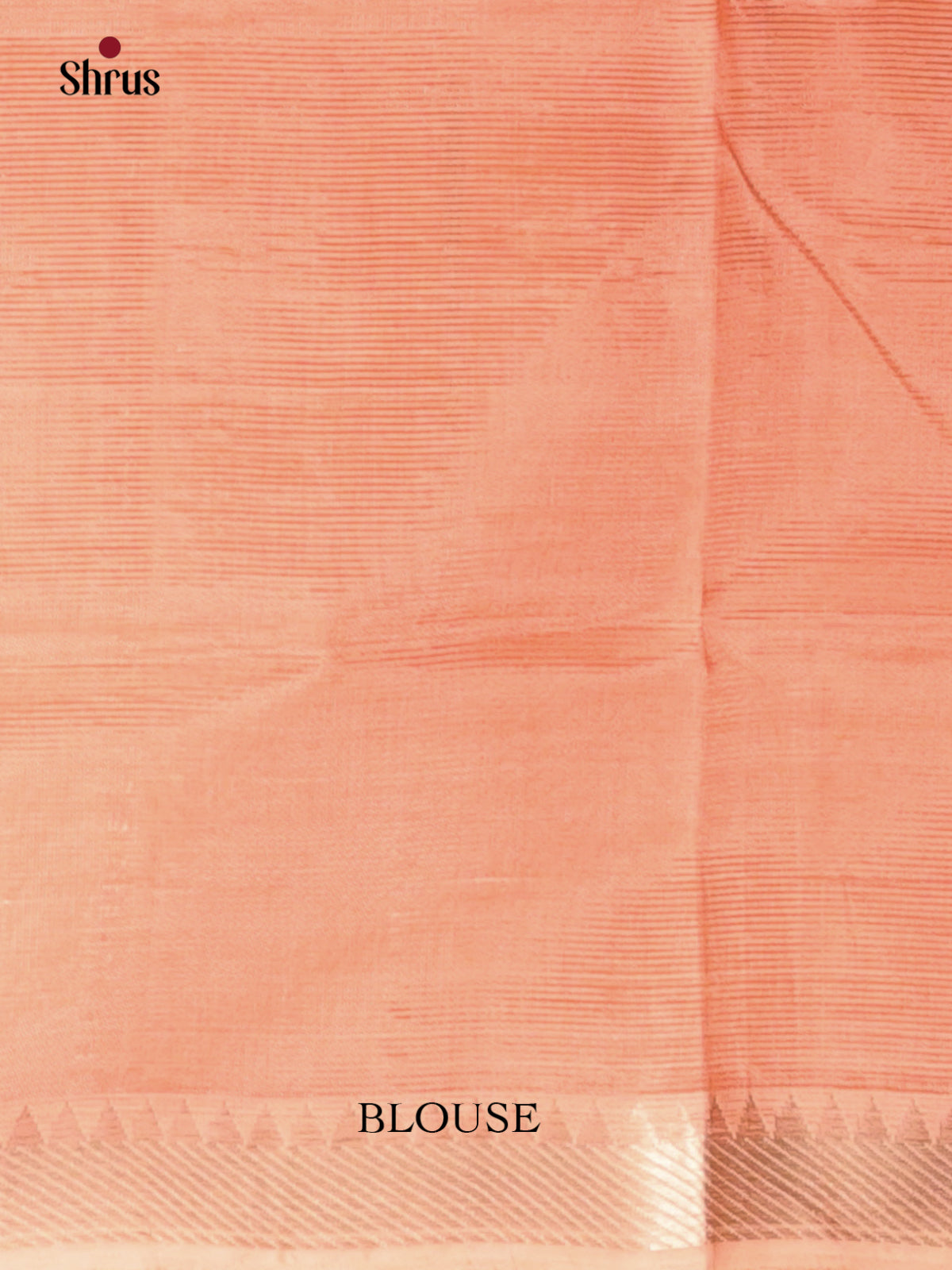 Peach(Single Tone)- Mangalagiri silkcotton Saree - Shop on Shrus.com