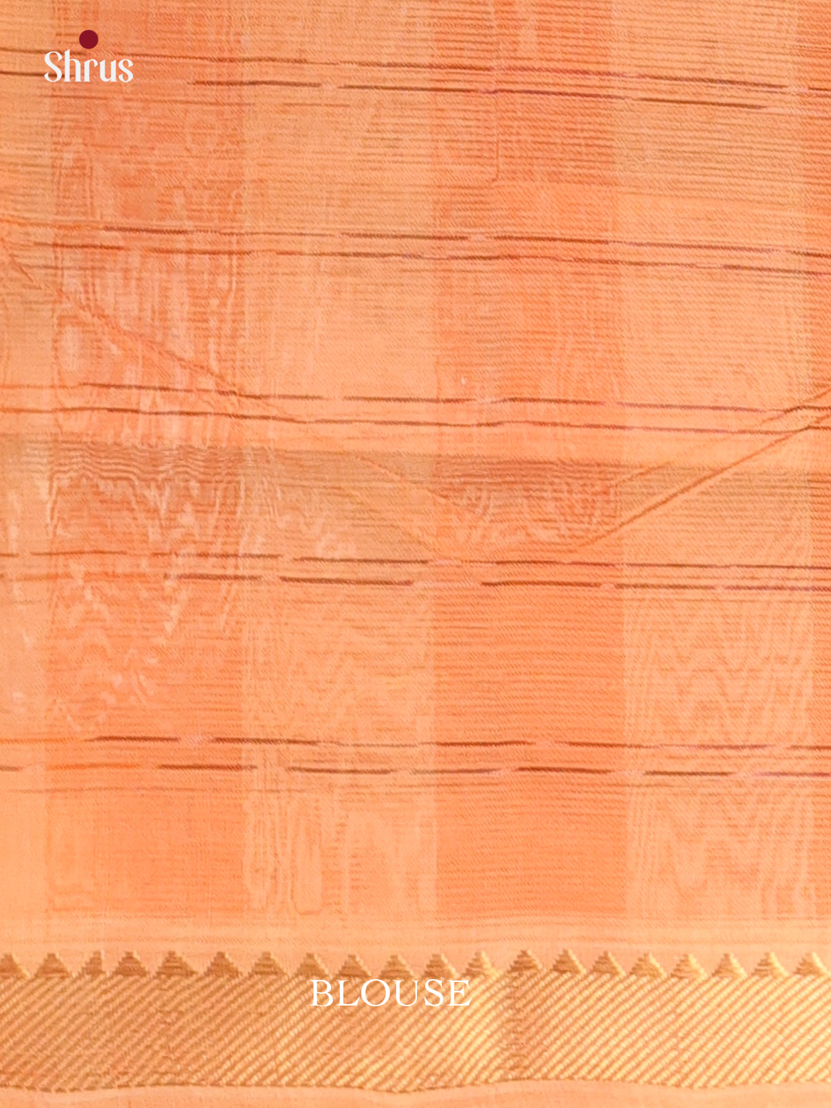 Cream & Peach - Mangalagiri silkcotton Saree - Shop on Shrus.com