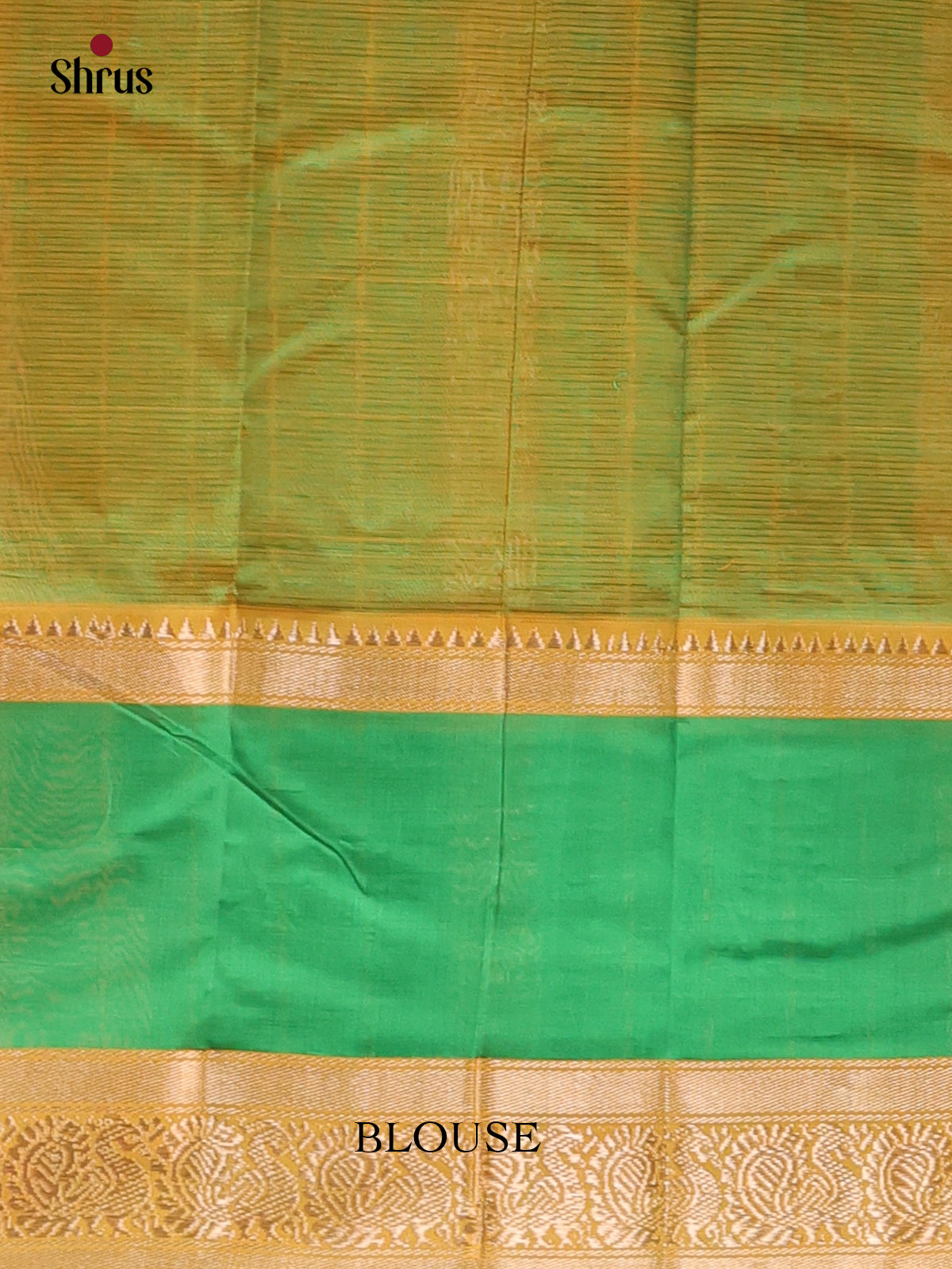 Mambazha Yellow & Green - Mangalagiri silkcotton Saree - Shop on Shrus.com