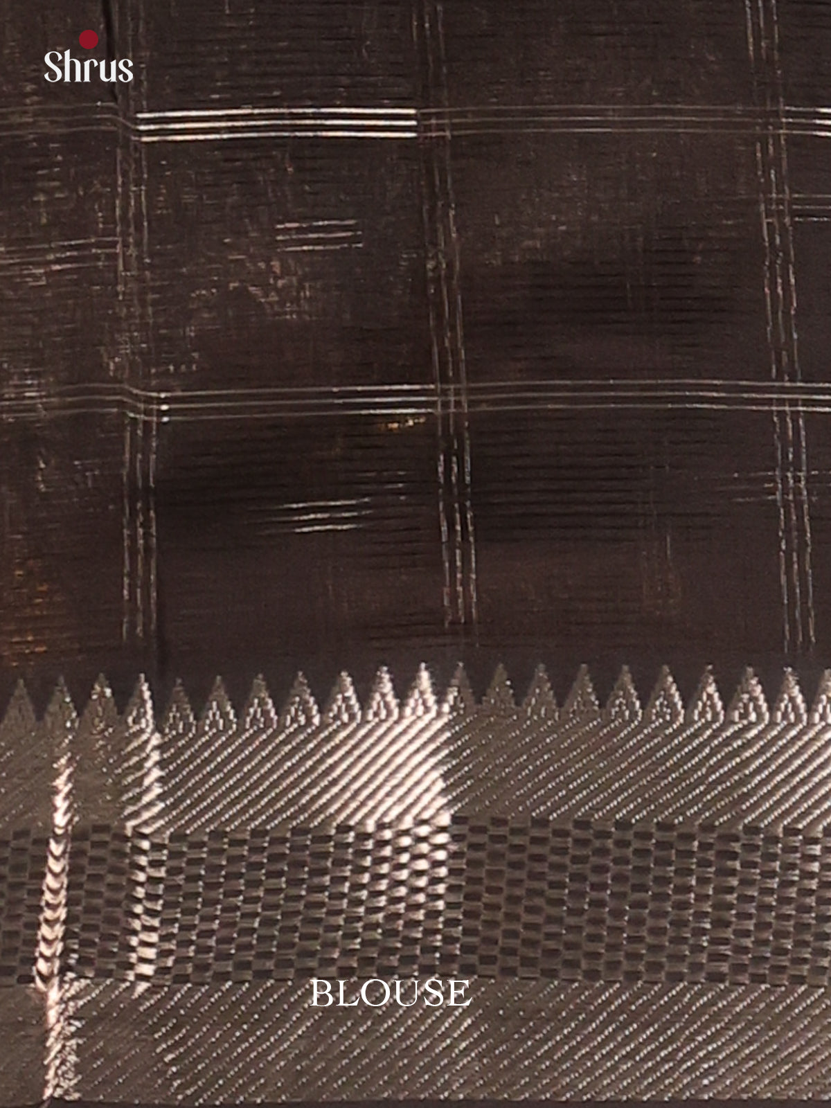 Graceful Black Mangalagiri Silk Cotton Saree with Silver Zari Checks -1