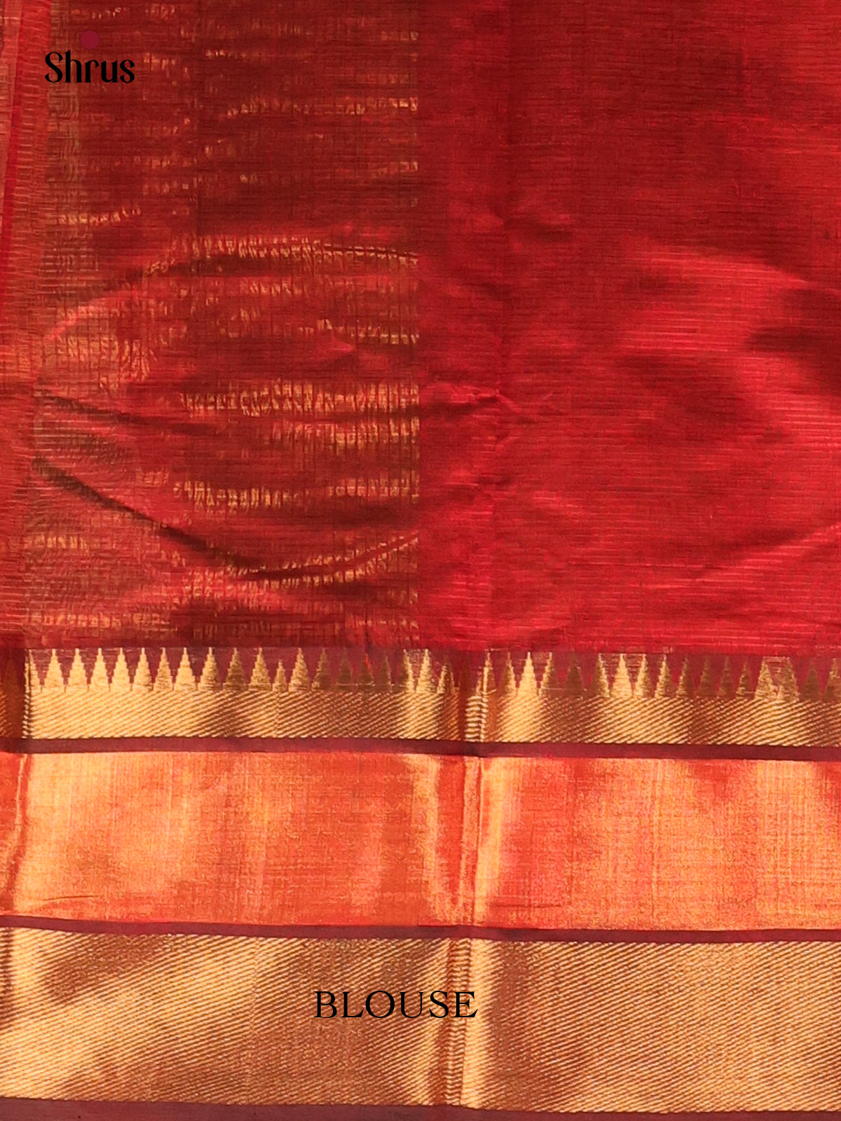 Maroon(single Tone) - Mangalagiri silkcotton Saree - Shop on Shrus.com
