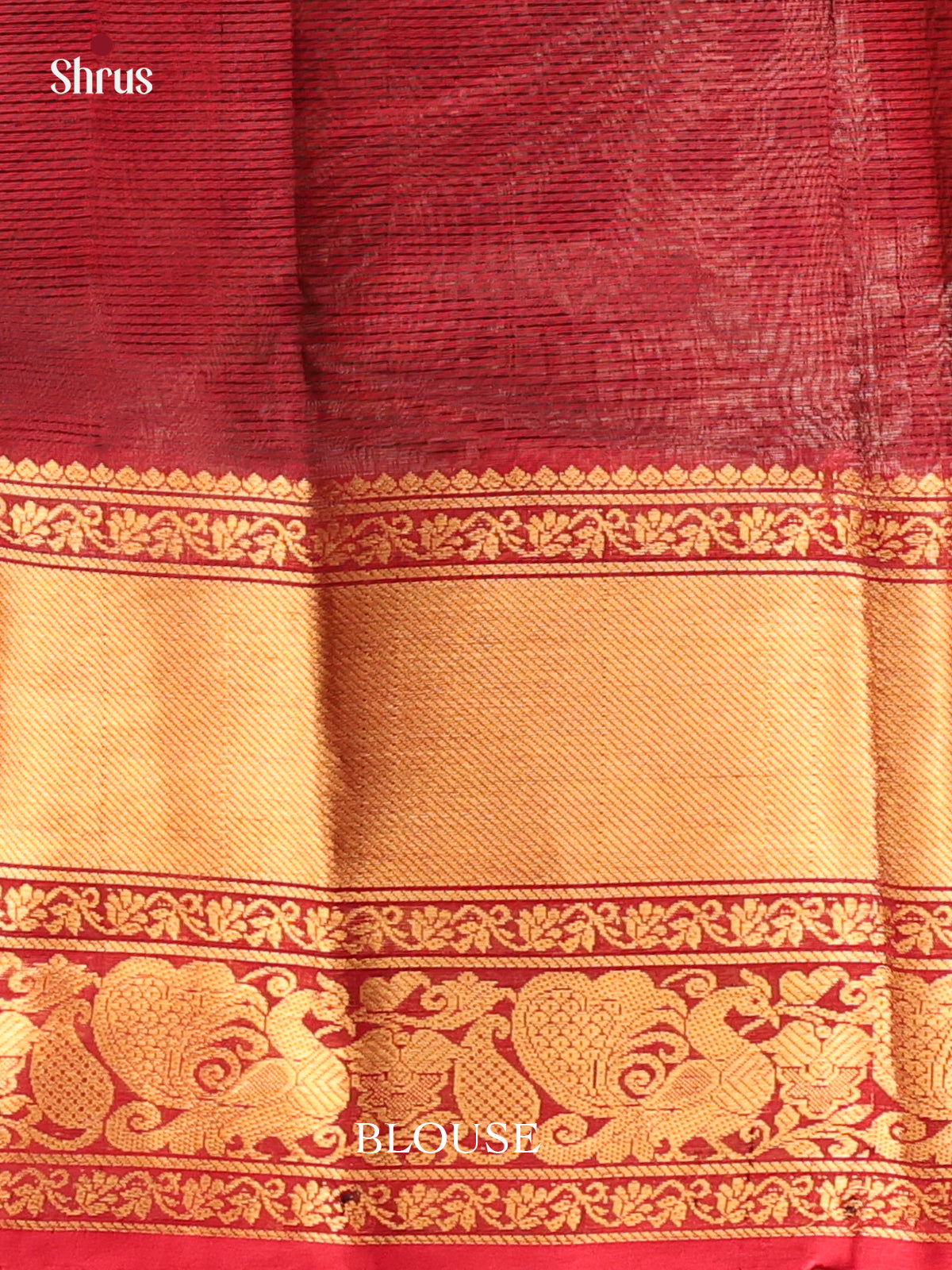Elegant Maroon Mangalagiri Silk Cotton Saree with Zari Brocade Pallu -1