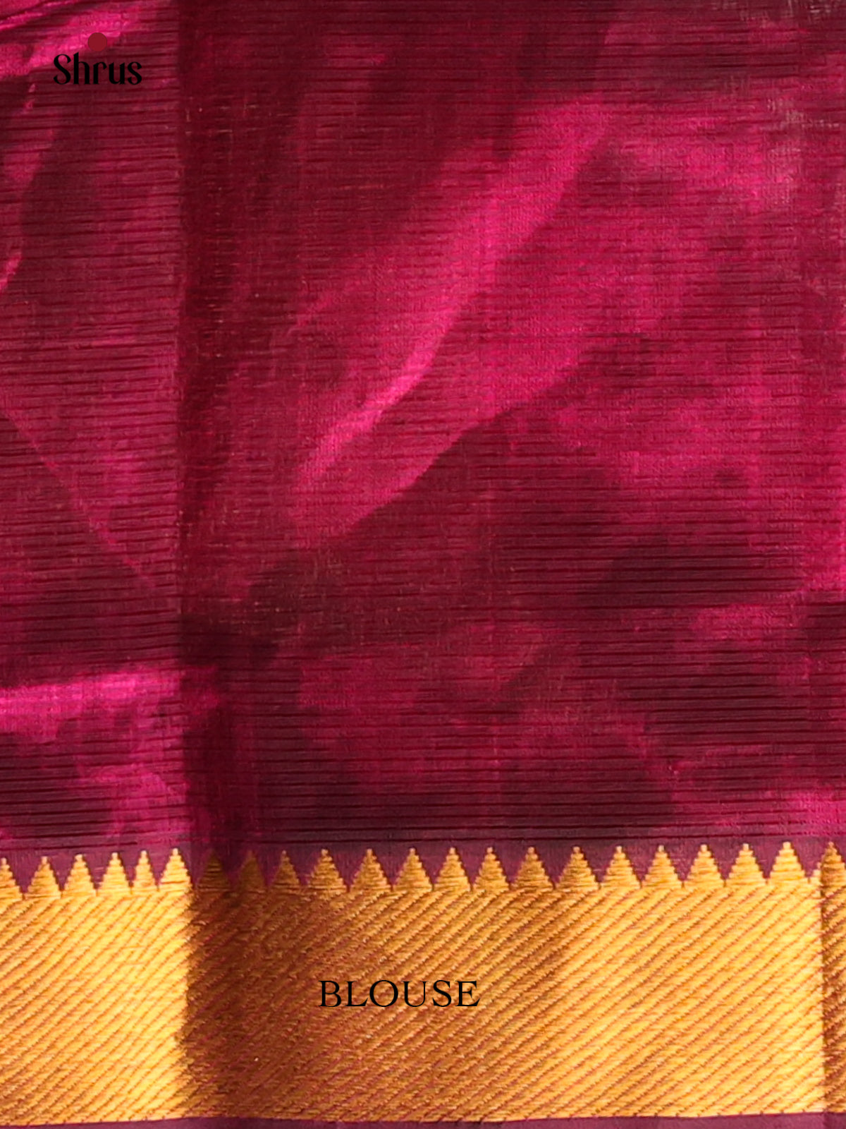 Wine(Single Tone) - Mangalagiri silkcotton Saree - Shop on Shrus.com