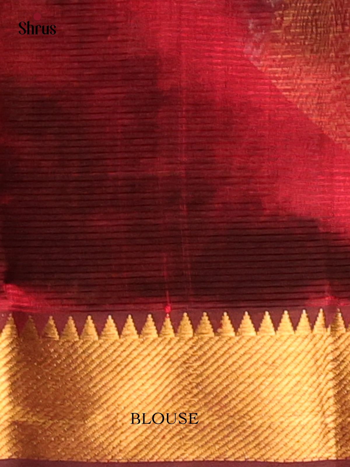 Maroon(Single Tone) - Mangalagiri silkcotton Saree - Shop on Shrus.com
