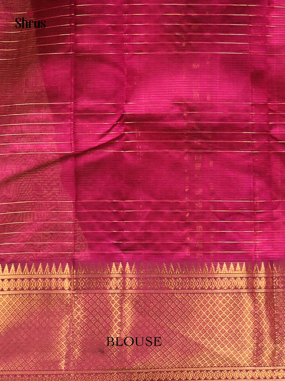 Wine(Single Tone)- Mangalagiri silkcotton Saree - Shop on Shrus.com