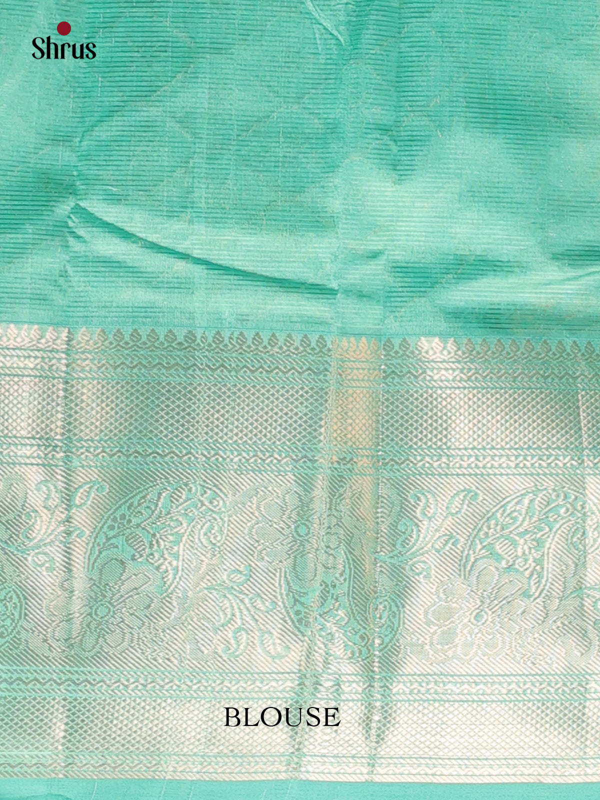 Elegant Aqua Green Mangalagiri Silk Cotton Saree with Silver Zari Accents -1