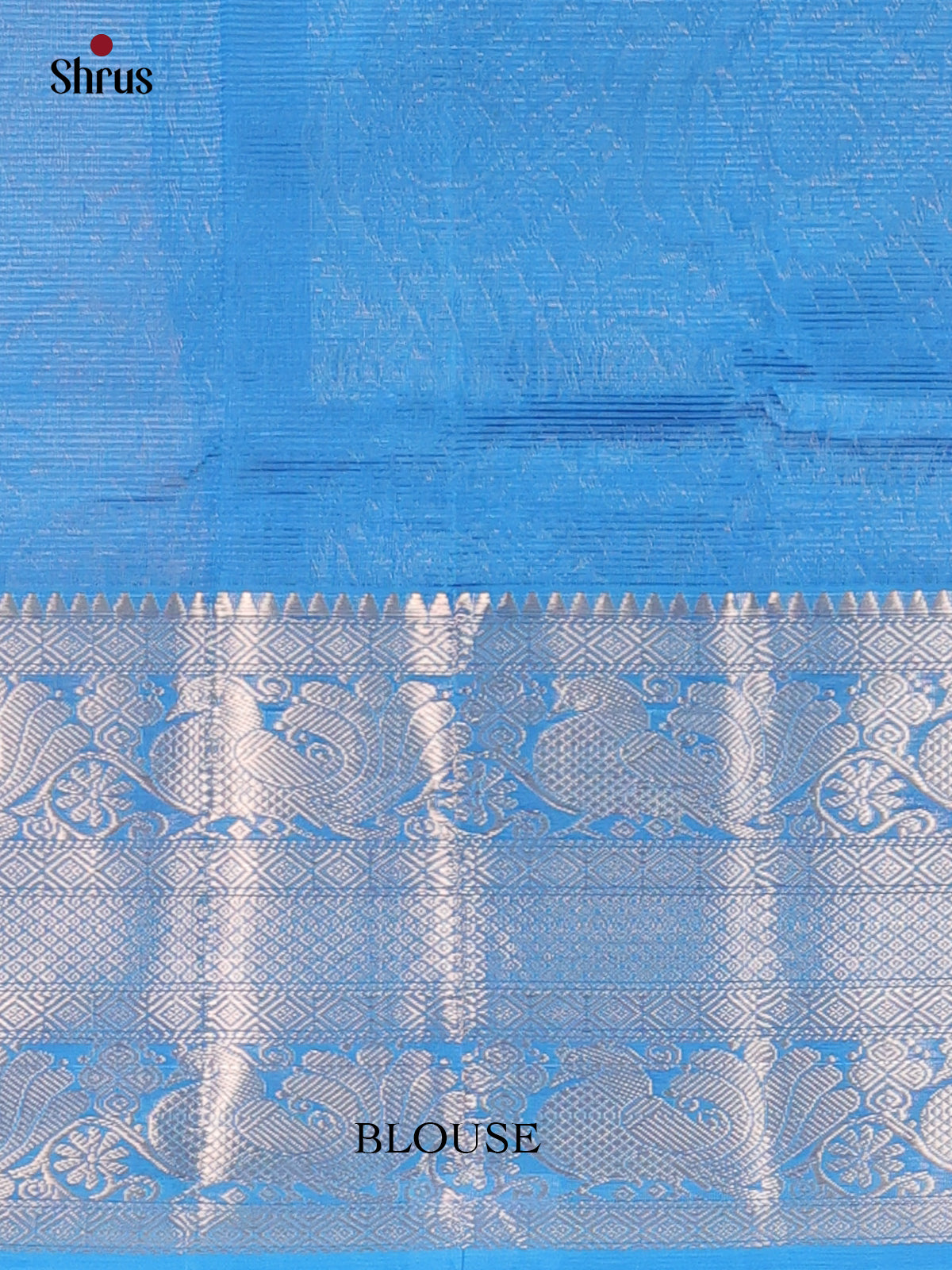 Reddish Pink & Blue- Mangalagiri silkcotton Saree - Shop on Shrus.com