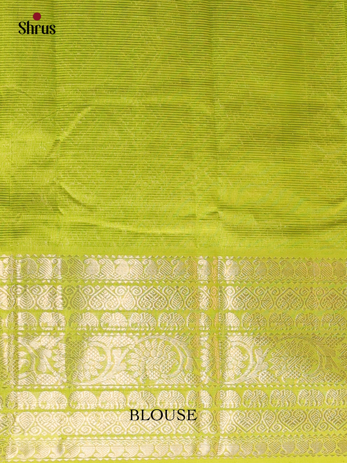 Red & Green - Mangalagiri silkcotton Saree with Silver Zari Border - Shop on Shrus.com