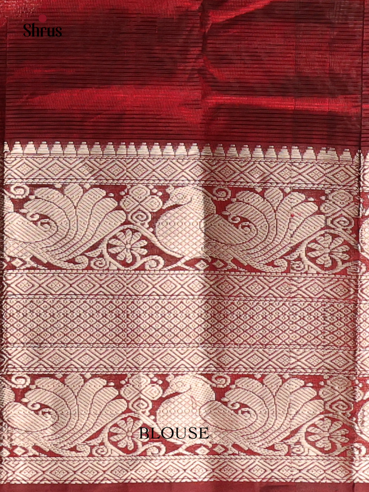 Maroon(single Tone) - Mangalagiri silkcotton Saree - Shop on Shrus.com
