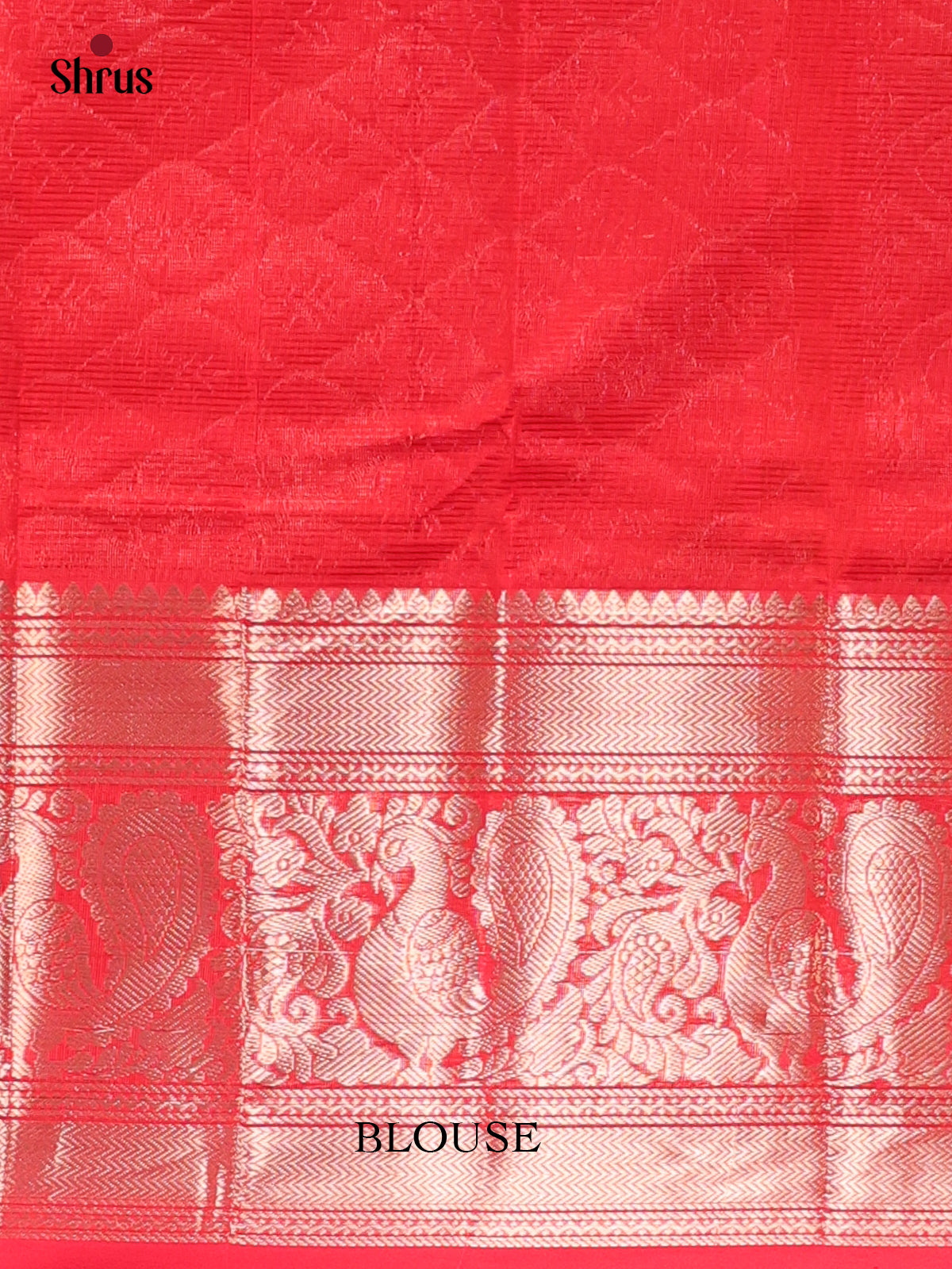 Blue & Red - Mangalagiri silkcotton Saree - Shop on Shrus.com