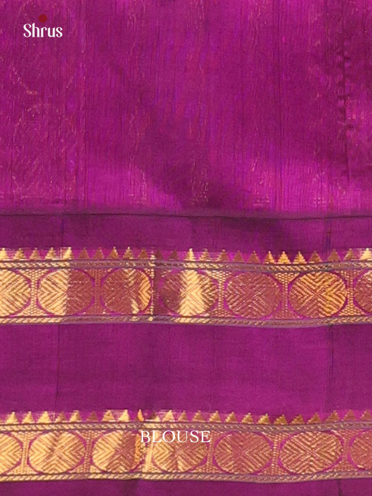 Pink & Purple - Silk Cotton Saree - Shop on Shrus.com