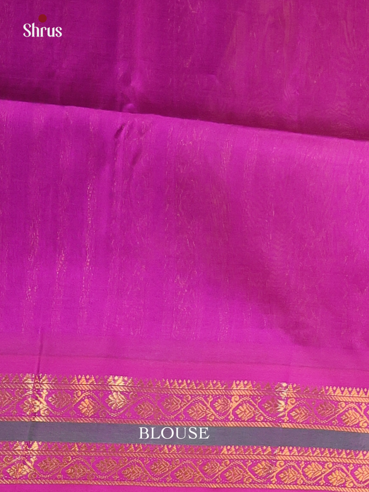 Blue & Purple- Silk Cotton Saree - Shop on Shrus.com