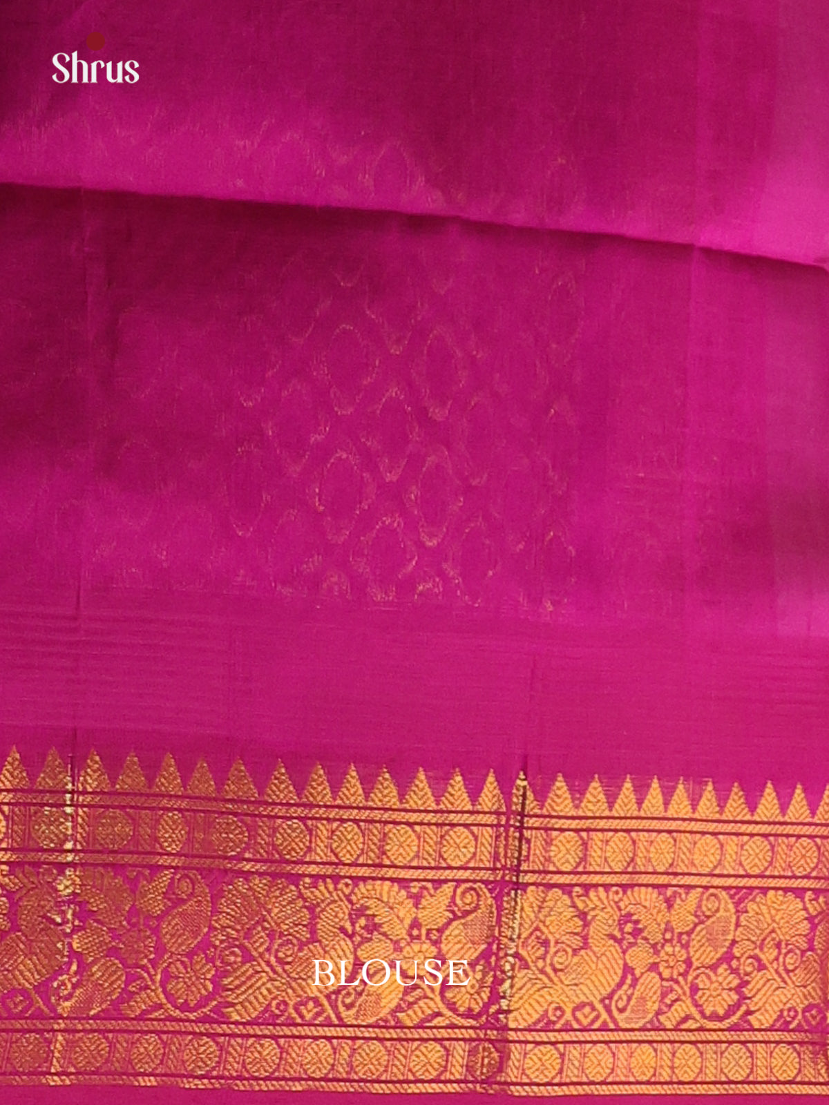 Green & Majenta - Silk Cotton Saree - Shop on Shrus.com