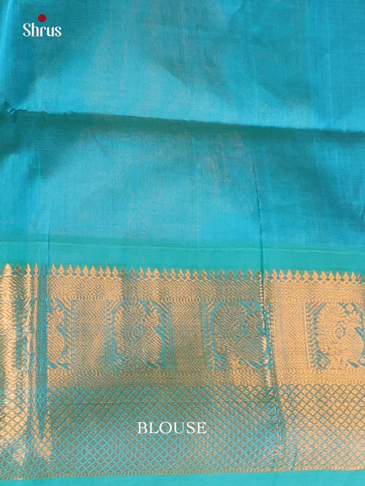 Violet & Teal - Silk Cotton Saree - Shop on Shrus.com