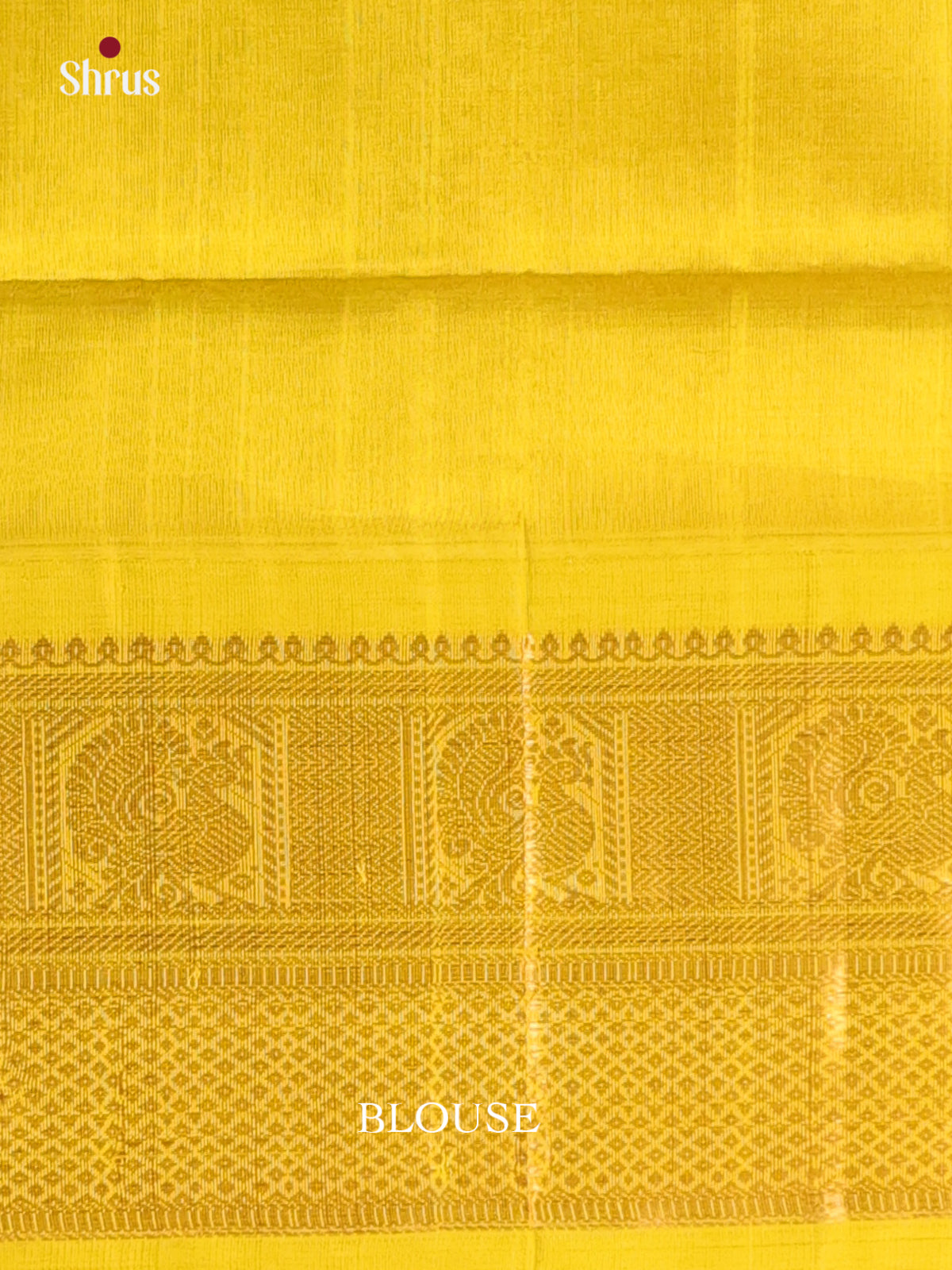 Brown & Yellow - Silk Cotton Saree - Shop on Shrus.com