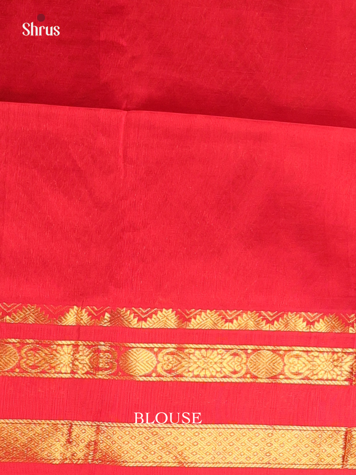 Green & Red - Silk Cotton Saree - Shop on Shrus.com