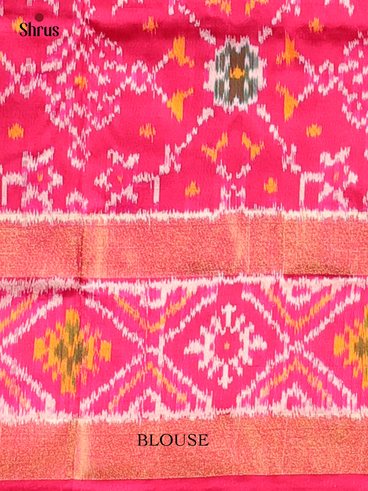 Peach & Pink - Ikkat Silk Saree - Shop on Shrus.com