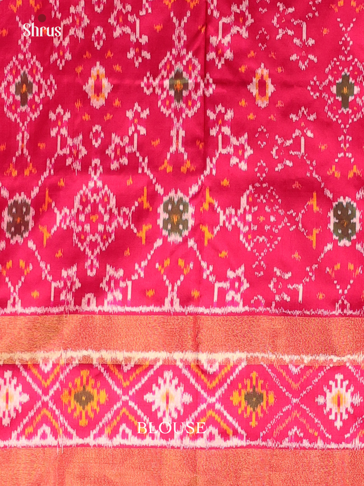 Green & Maroon - Ikkat Silk Saree-1