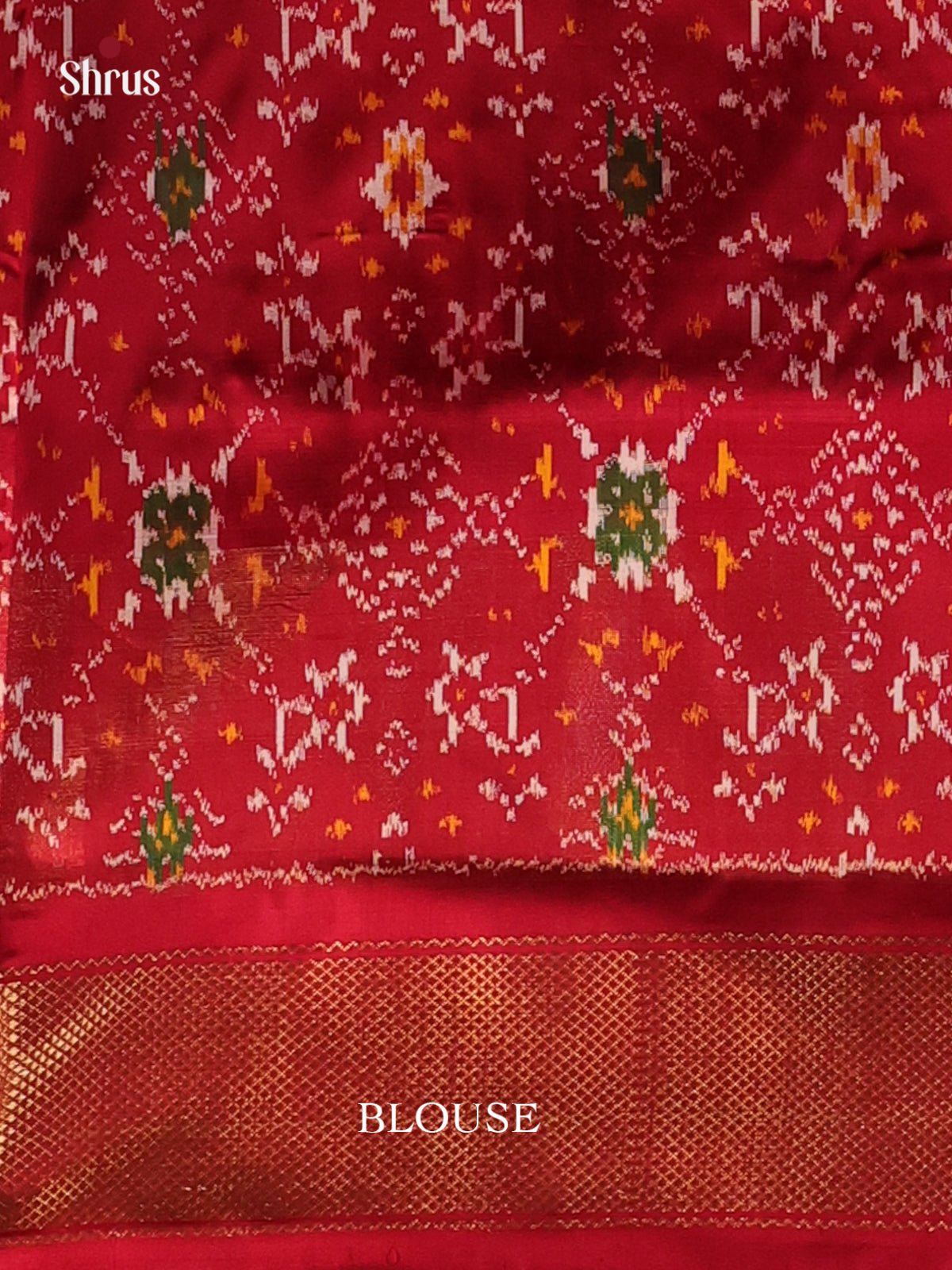 Green & Maroon - Ikkat Silk Saree - Shop on Shrus.com