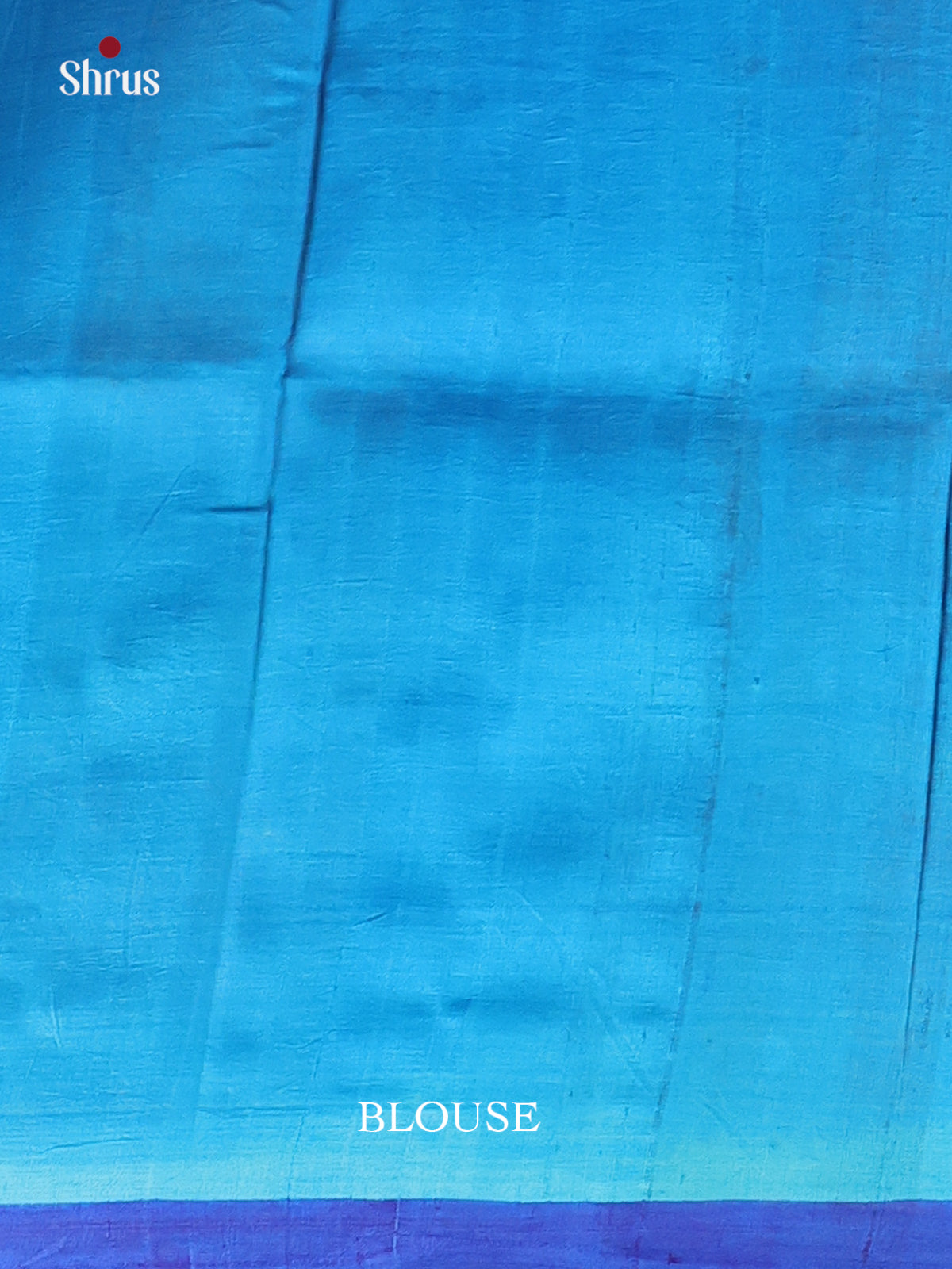 Half White & Blue - Murshidabad Silk Saree - Shop on Shrus.com