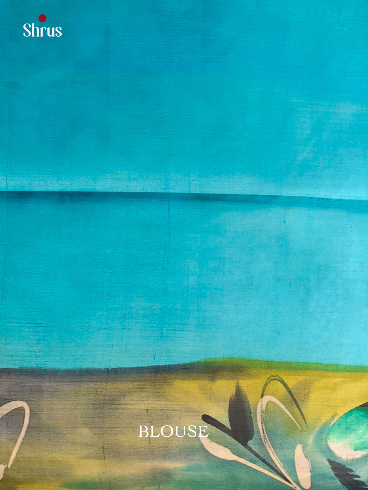 Blue - Murshidabad Silk Saree - Shop on Shrus.com