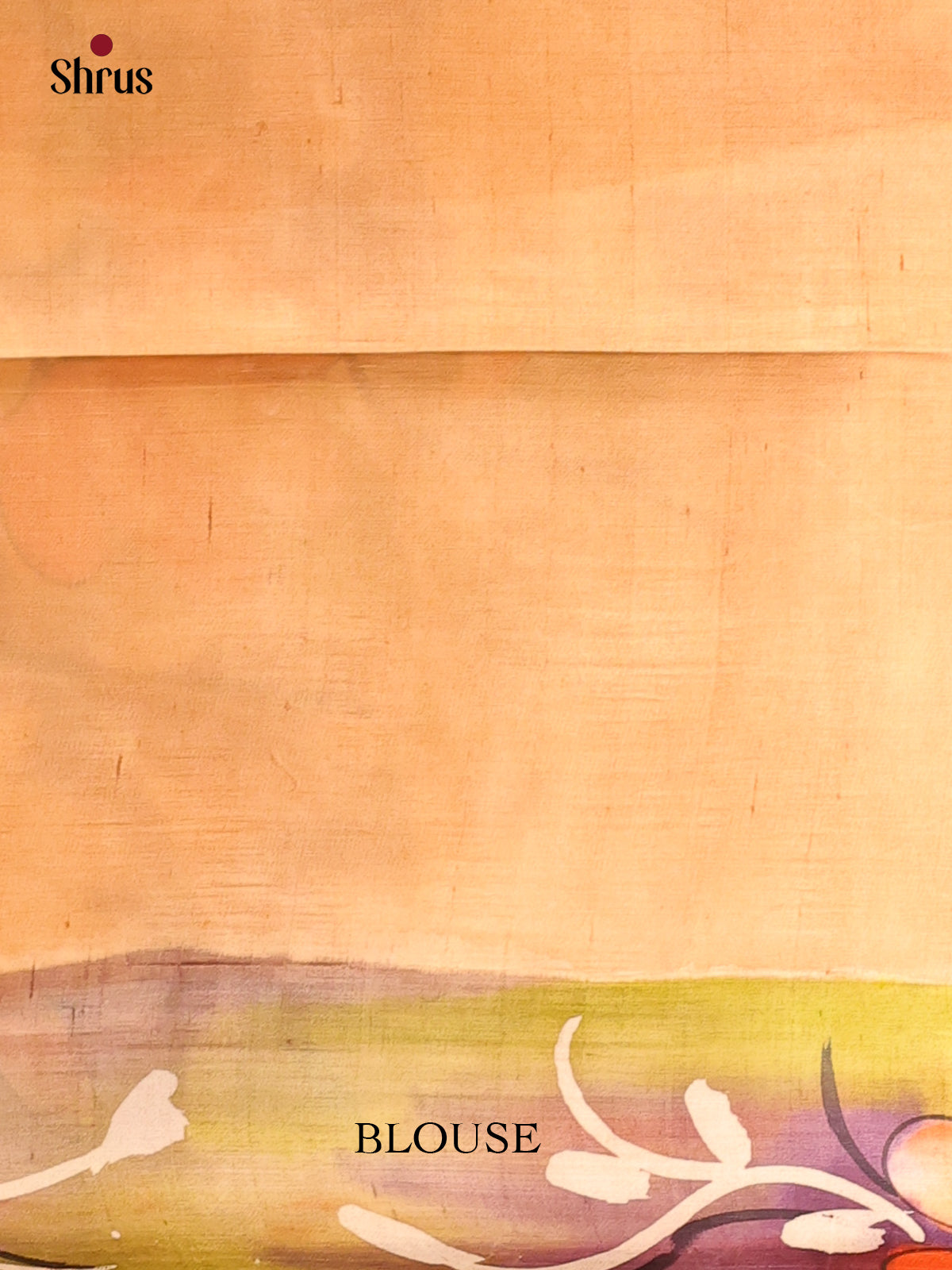 Lite Brown & Purple - Murshidabad Silk Saree - Shop on Shrus.com