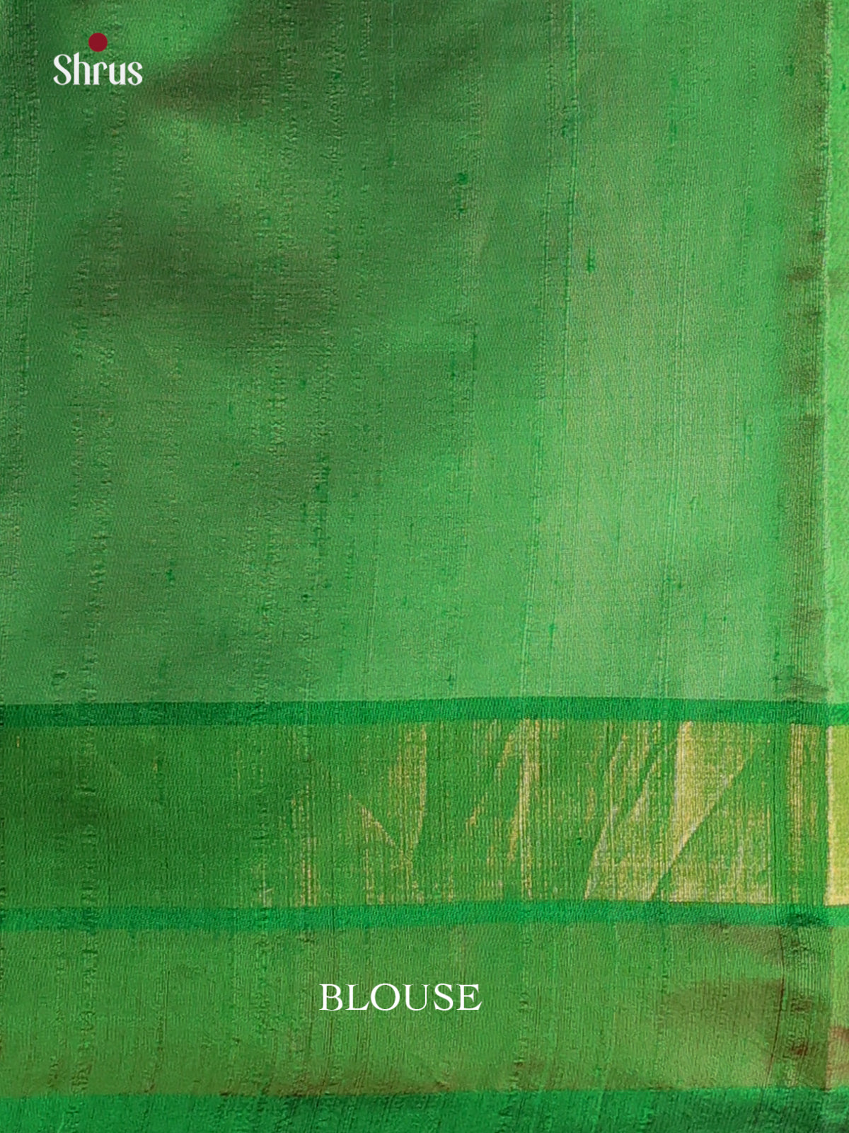 Orange & Green - Raw Silk Saree - Shop on Shrus.com