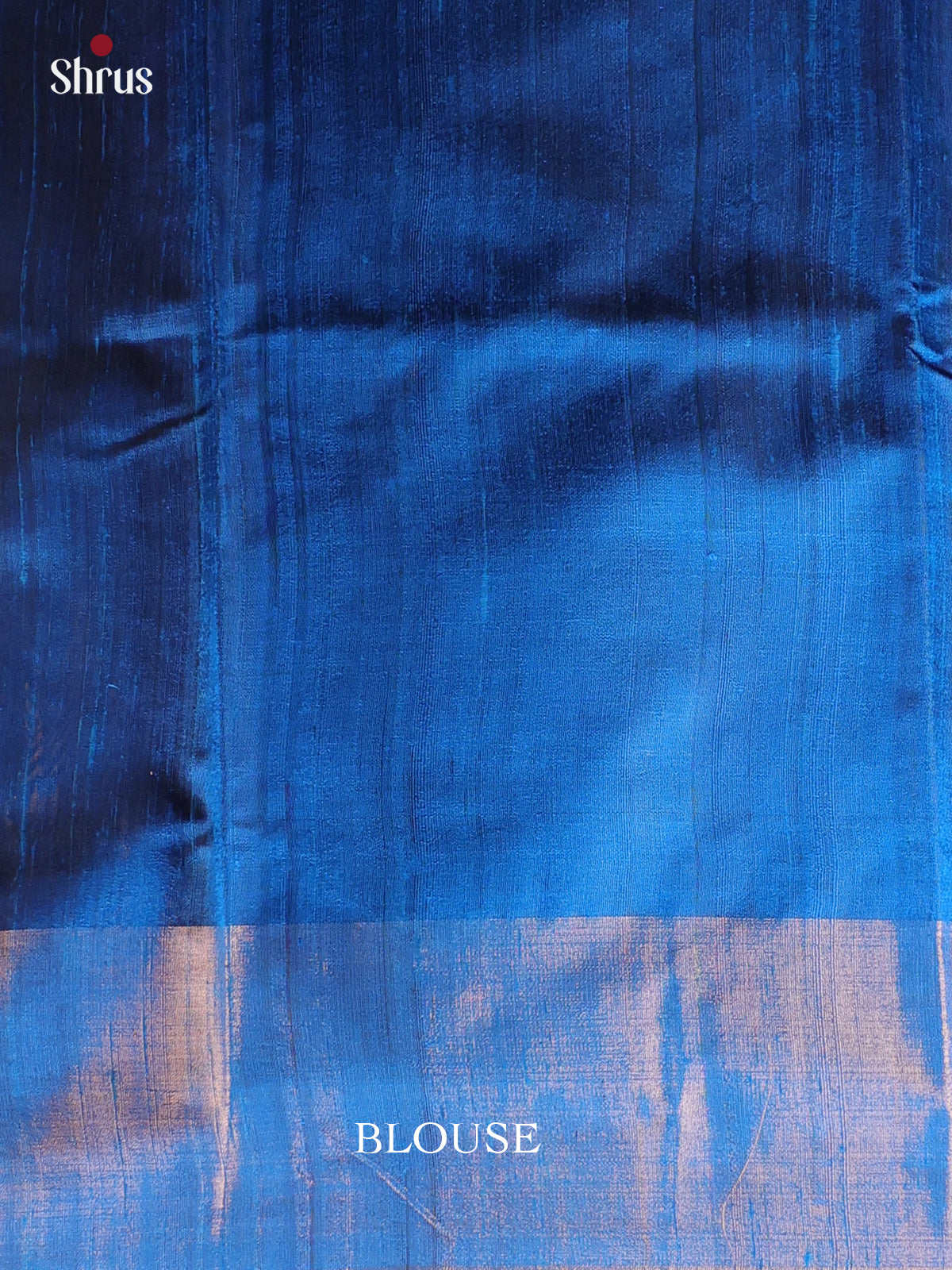 Black & Blue - Raw Silk Saree - Shop on Shrus.com