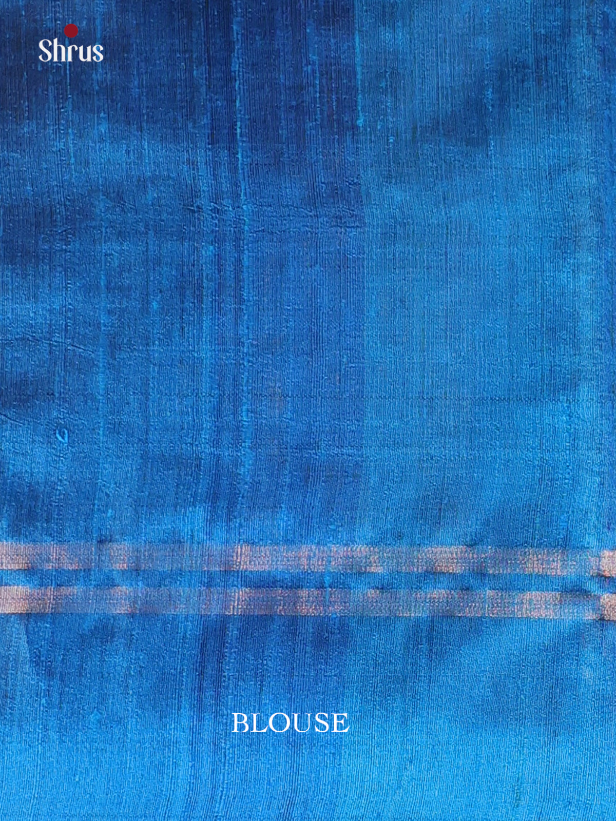 Blue- Raw Silk Saree - Shop on Shrus.com